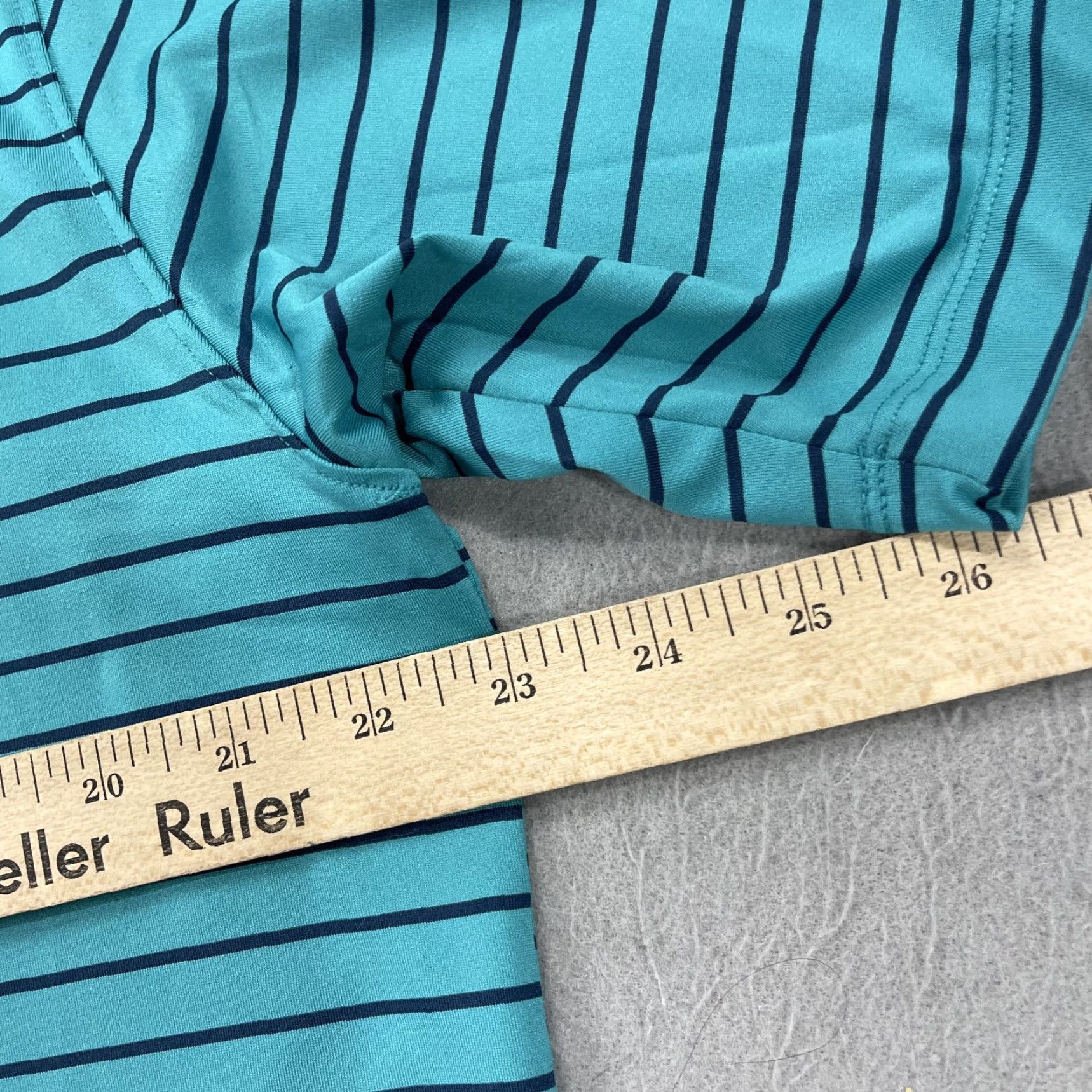 Vintage Devereux Polo Shirt Mens L Blue Striped Golf Performance All Seasons Easy Care Logo Vintage: No Course Logos Size US L / EU 52-54 / 3 - 7 Thumbnail