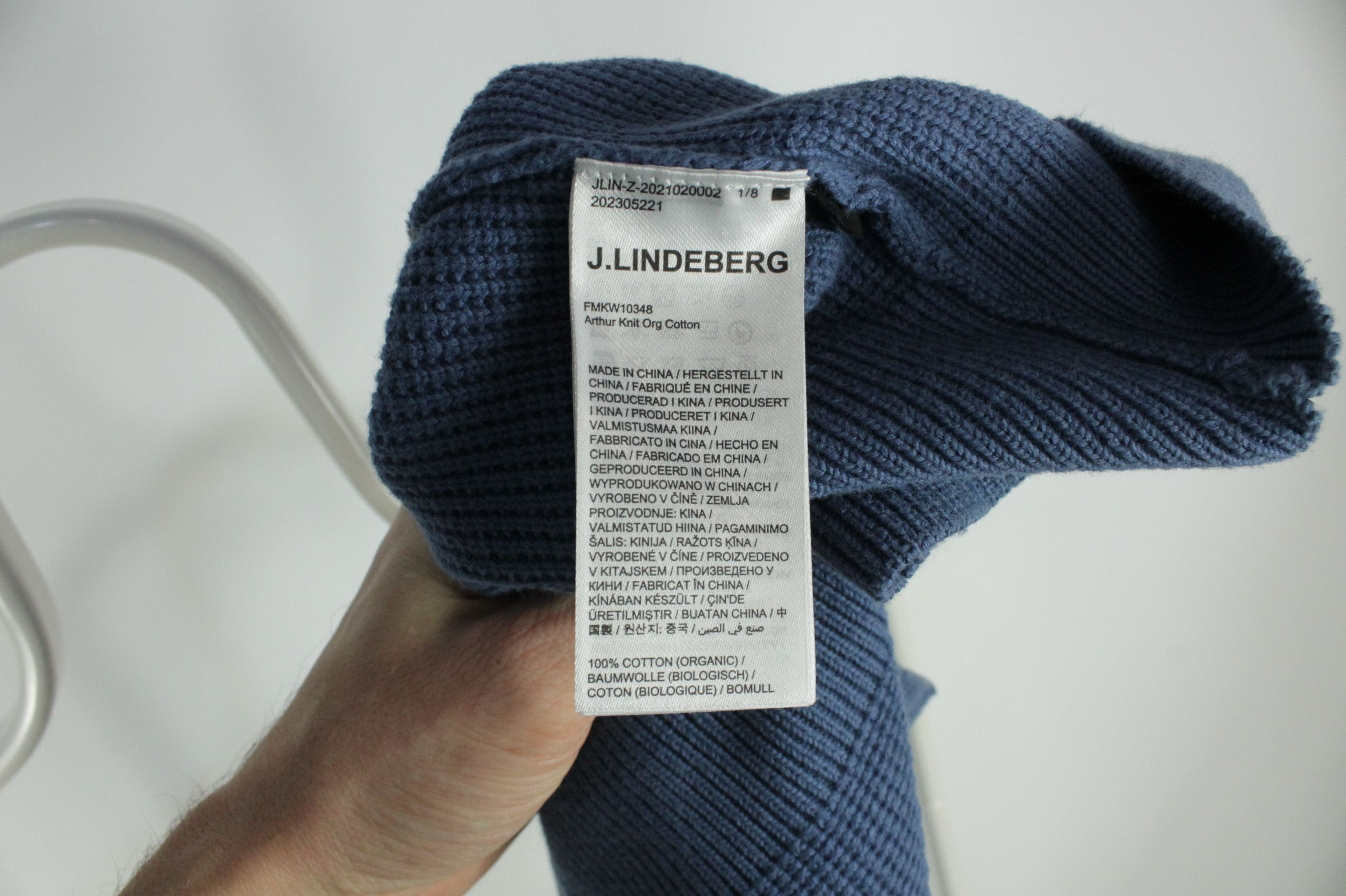 J.Lindeberg J.Lindeberg Arthur Knit Blue Org Cotton Pullover Sweater Size US S / EU 44-46 / 1 - 9 Thumbnail