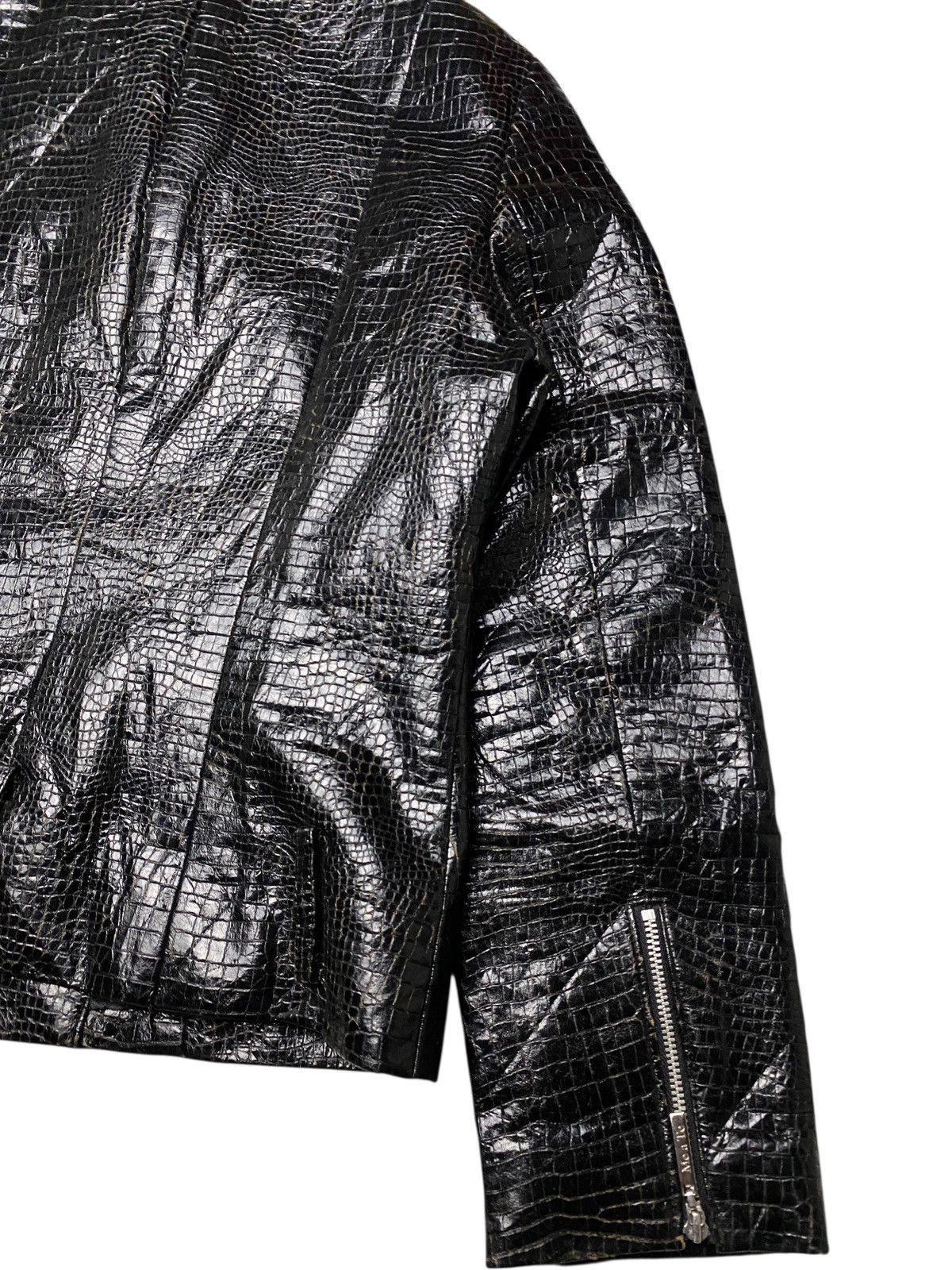 14th Addiction 2000's MeaTe Fur Crocodile Pattern Jacket Size US S / EU 44-46 / 1 - 10 Thumbnail