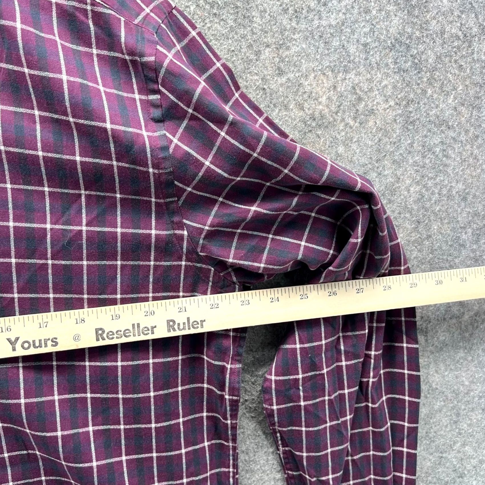 BUGATCHI VINTAGE Bugatchi Shirt Mens XL Purple Button-Down Glen Check Shaped Fit XL Button-Up, Check, Cotton, Men, Bugatchi Uomo Size US XL / EU 56 / 4 - 7 Thumbnail