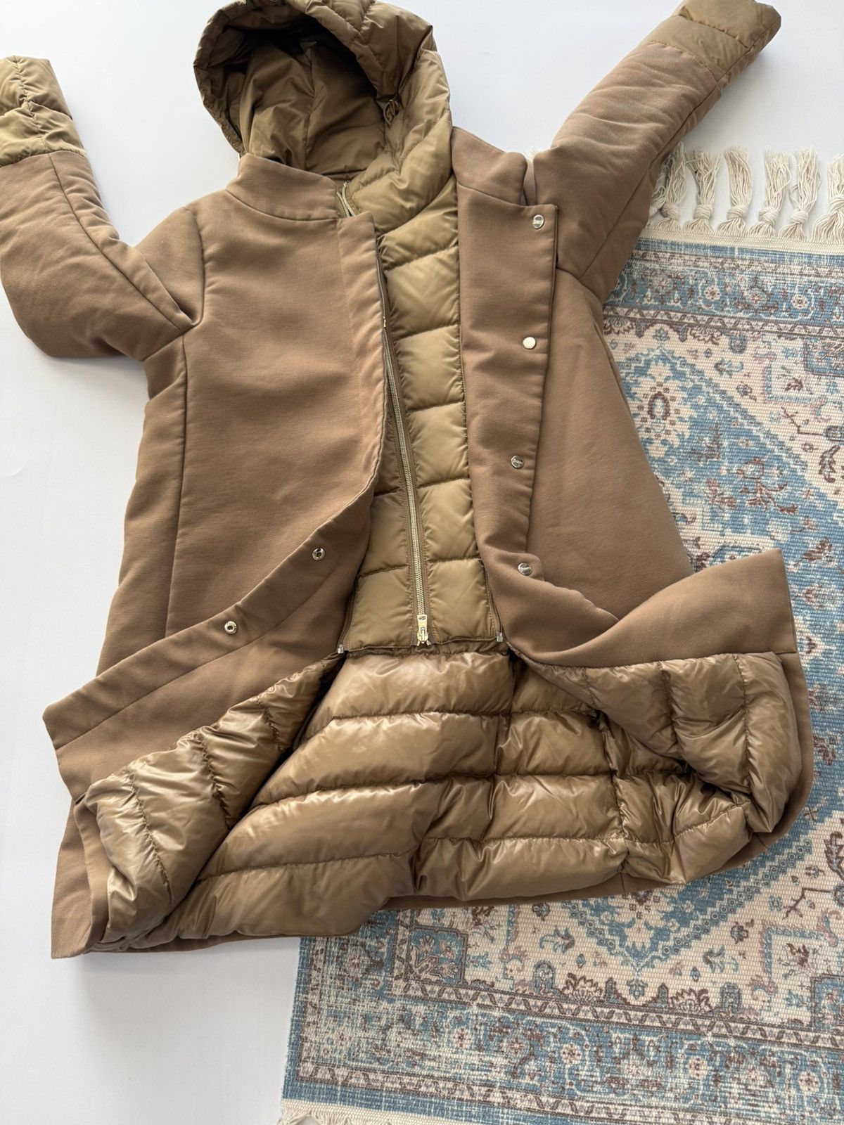 Herno Herno Brown Tan Detachable Collar Puffer Coat Jacket Wool Size M / US 6-8 / IT 42-44 - 12 Thumbnail