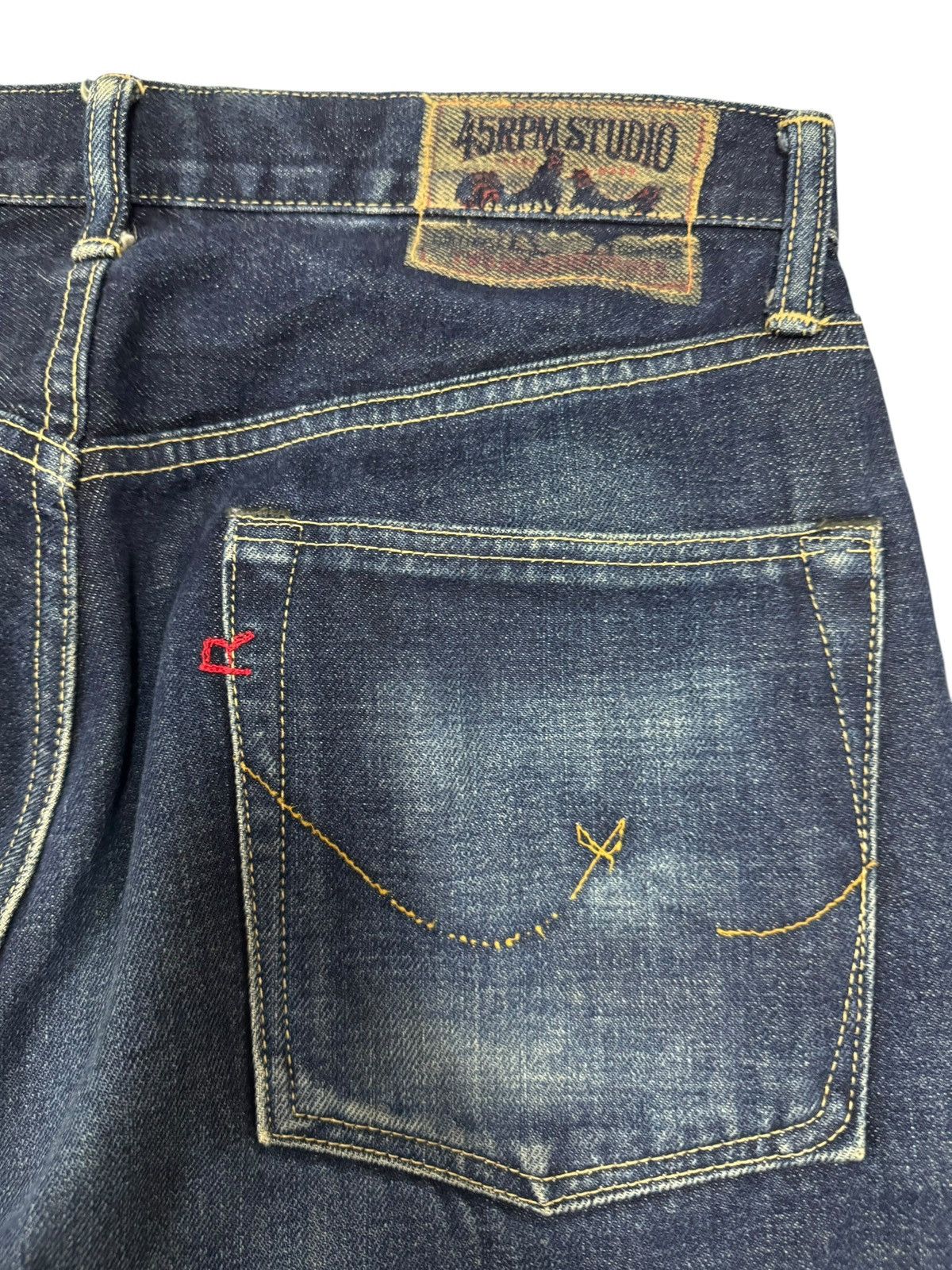45rpm Vtg🔥90’s 45rpm Studio Straight Cut Indigo Jeans Size US 32 / EU 48 - 18 Thumbnail