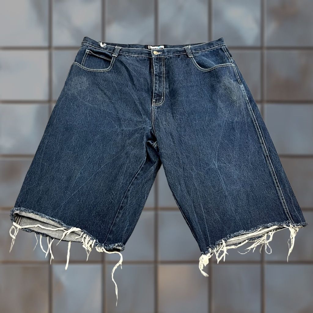 Southpole VINTAGE Southpole Mens Denim Shorts Bermuda Denim 90s Y2K Grunge Hiphop Blue VTG 90s Mens Shorts W40 Waist 40 Casual Knit Bermuda Size US 40 / EU 56 - 1 Thumbnail