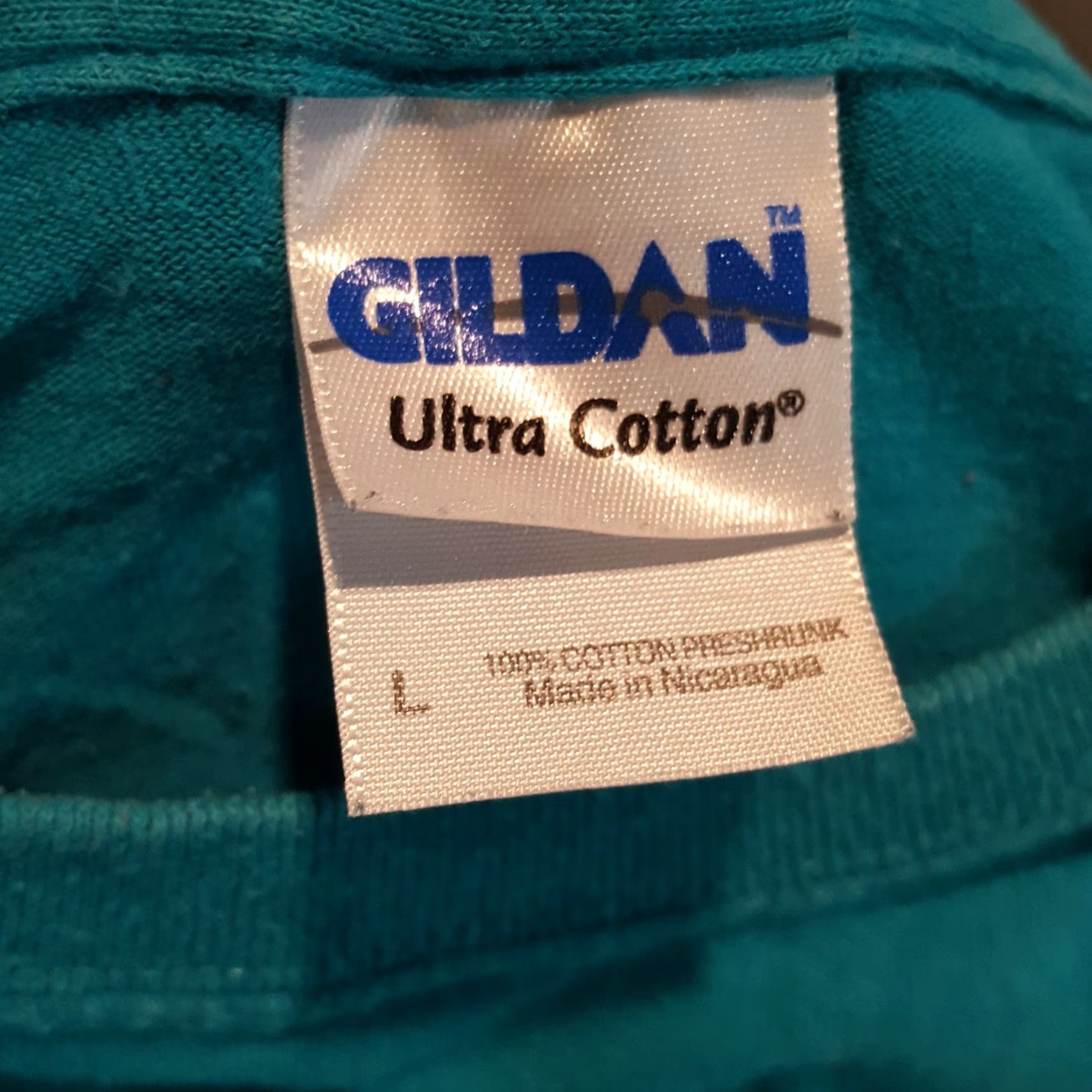 Gildan Vintage Gildan Ultra Cotton T-Shirt Men Large Blue Retro Y2K Japanese Dragon Logo 90s 2000s Karate Size US L / EU 52-54 / 3 - 6 Thumbnail
