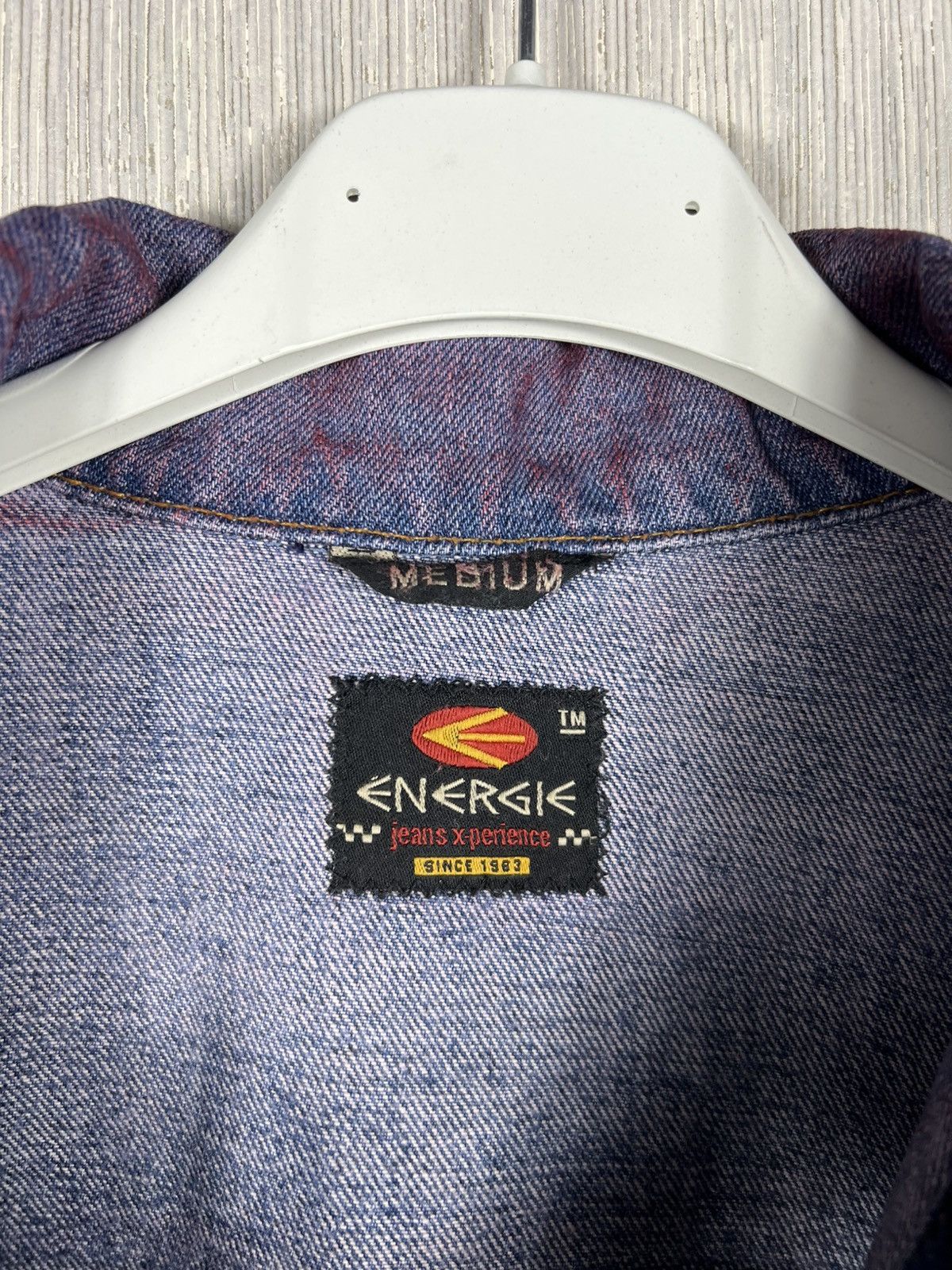 Energie Vintage Energie y2k jeans denim jacket red painted blood 90s Size M / US 6-8 / IT 42-44 - 12 Thumbnail