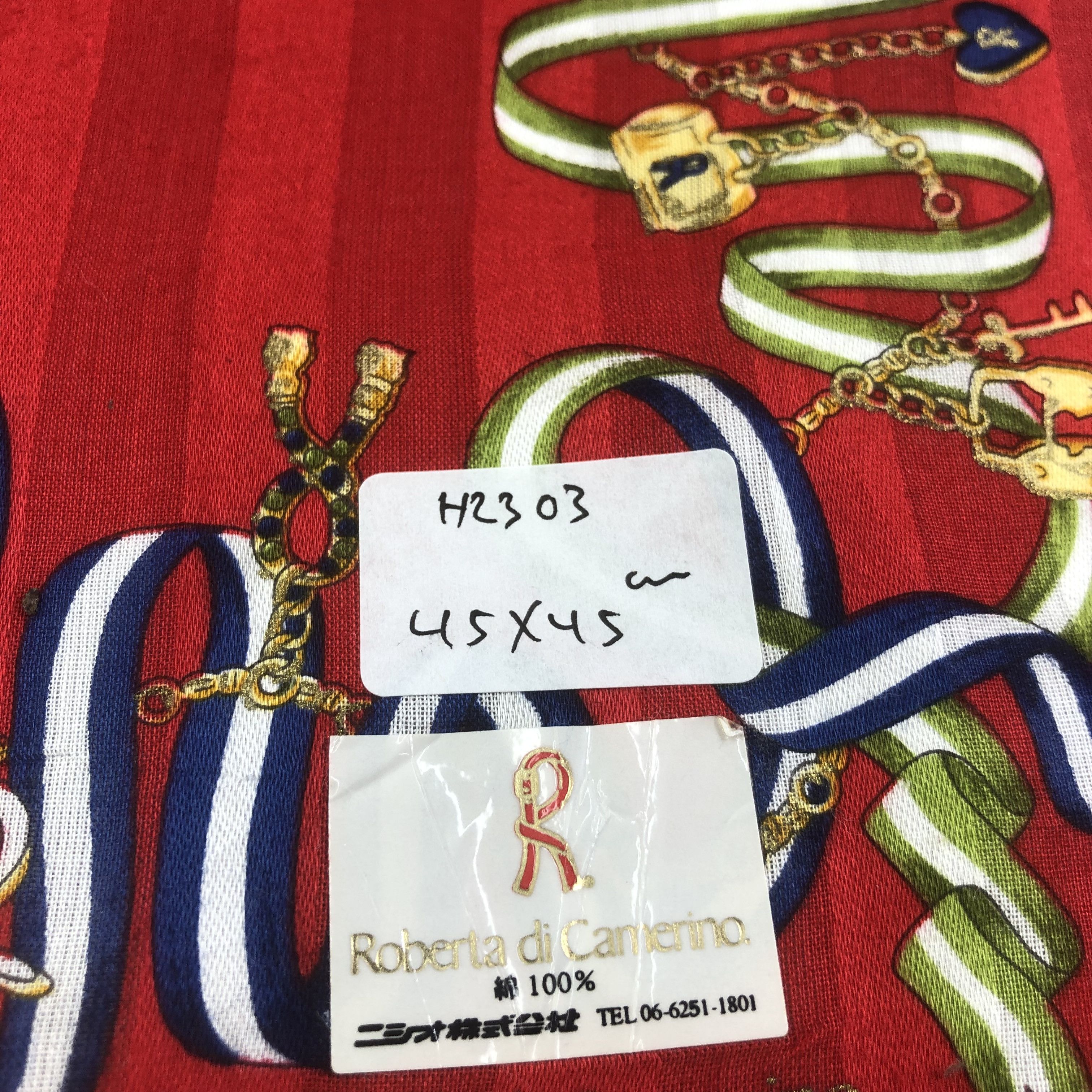 Roberta di Camerino × Vintage Roberta di Camerino Handkerchief Neckerchief Bandana H2303 Size ONE SIZE - 6 Thumbnail