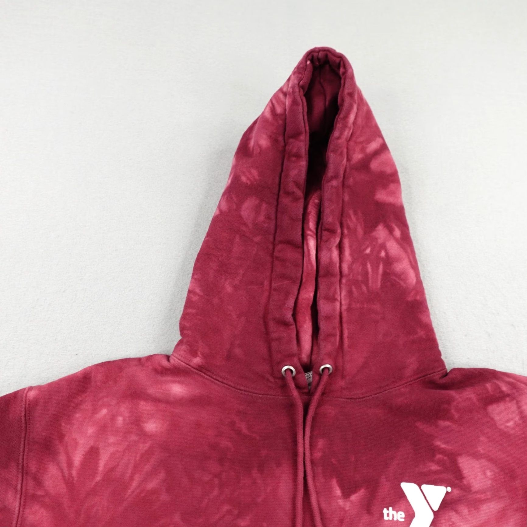 Champion Champion Reverse Weave Hoodie Mens Large Red Tie Dye YMCA Sweatshirt Pullover Size US L / EU 52-54 / 3 - 2 Thumbnail
