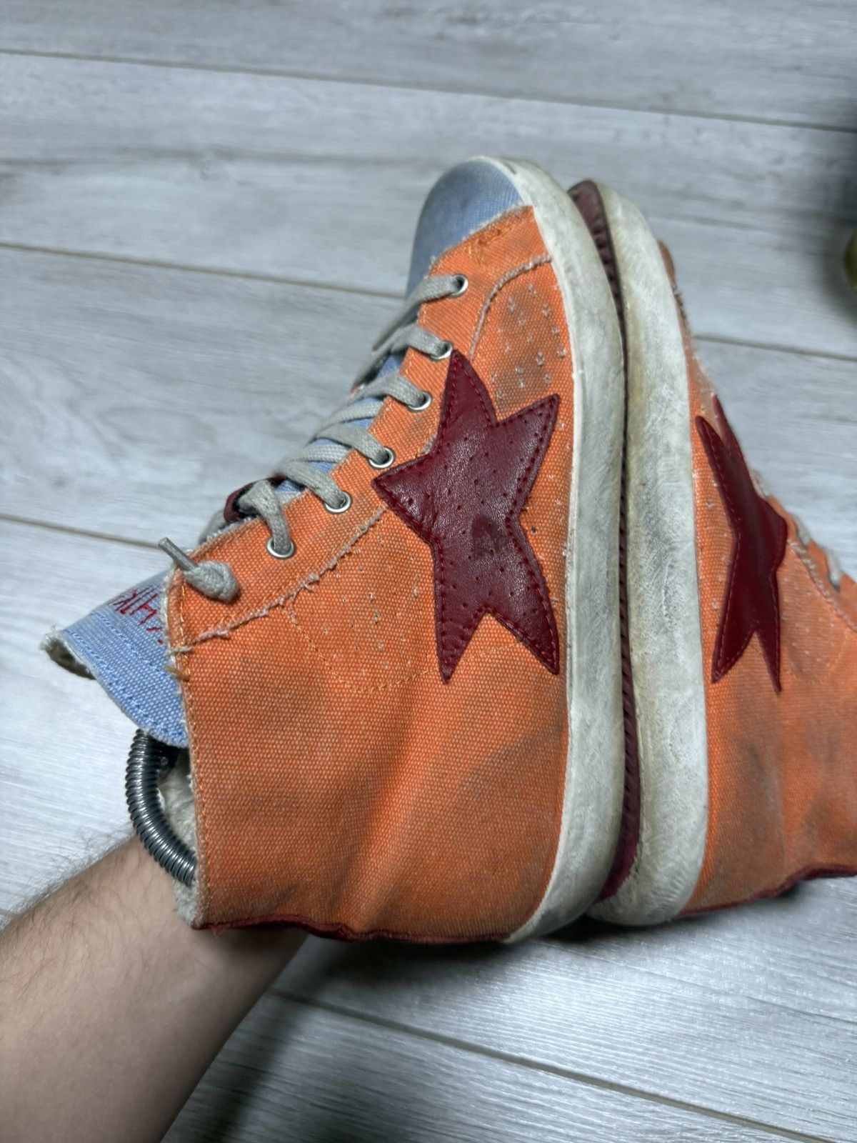 Vintage Ishikawa star Handmade Mid sneakers Golden goose style Size US 7 / EU 40 - 7 Thumbnail