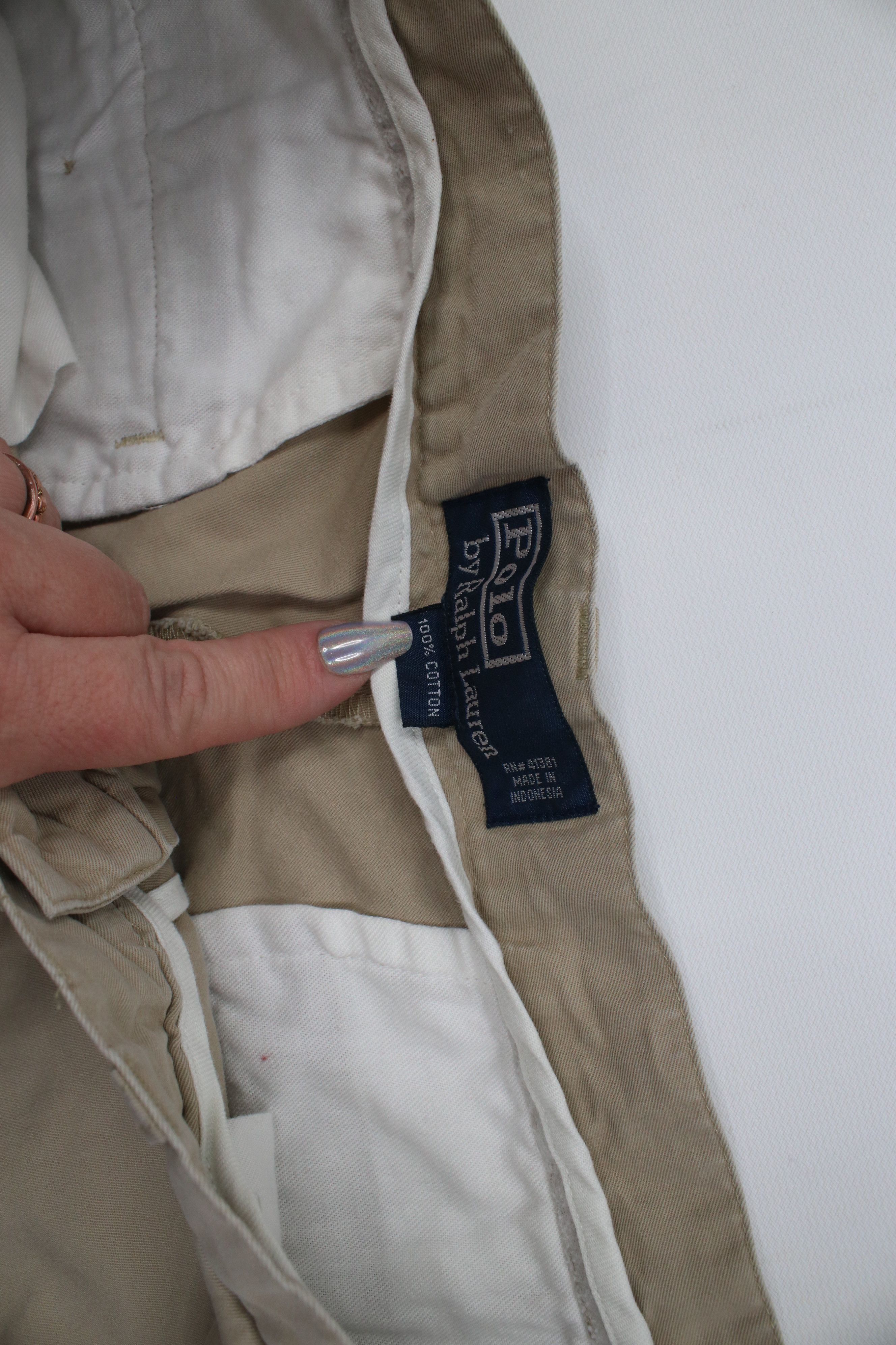 Polo Ralph Lauren Vintage 90s Ralph Lauren Chino Golf Shorts Cotton Khaki Size US 32 / EU 48 - 7 Thumbnail