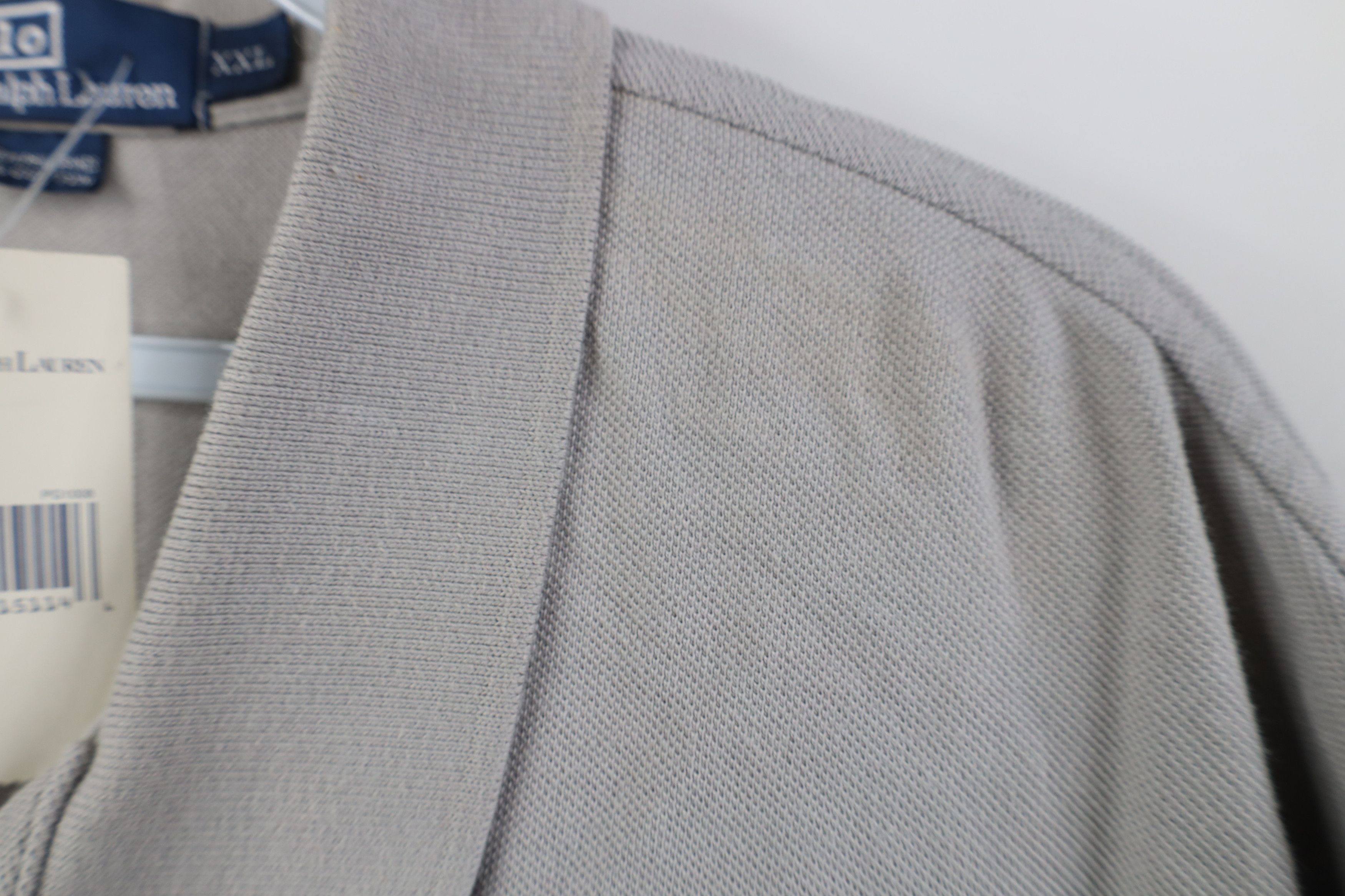 Ralph Lauren Deadstock Vintage 90s Ralph Lauren Knit Golf Polo Shirt Gray Size US XXL / EU 58 / 5 - 5 Thumbnail