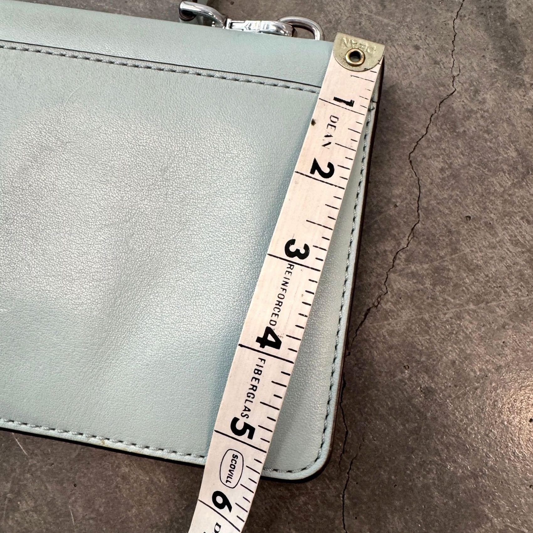 Michael Kors Michael Kors Sloan Crossbody Purse Bag Mini Blue Satin Women's Crossbody Mint Green Blue Sloan Crossbody Purse Bag Mini Mens? Size ONE SIZE - 6 Thumbnail