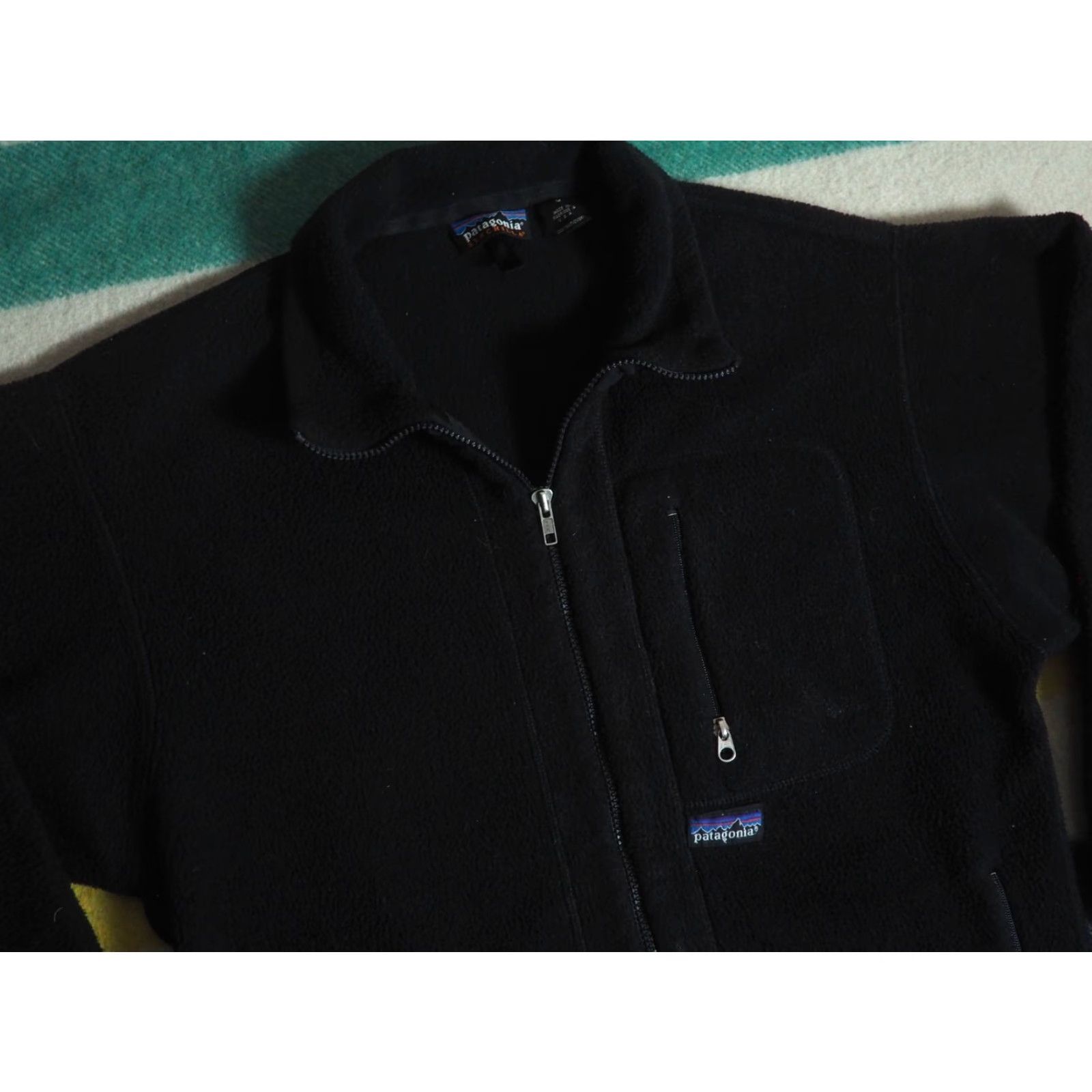 Patagonia VTG Patagonia Synchilla USA 1997 Jacket - Black Fleece Zip Short Outdoor Hiking Mens M Size US M / EU 48-50 / 2 - 2 Thumbnail
