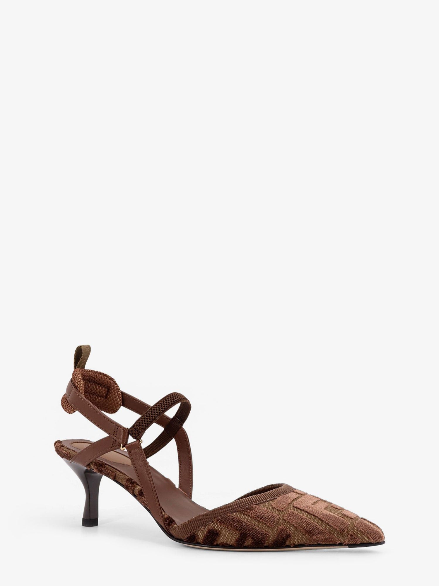 Fendi Colibrã¬ Lite Ff Fabric Slingback Size US 10 / IT 40 - 1 Thumbnail