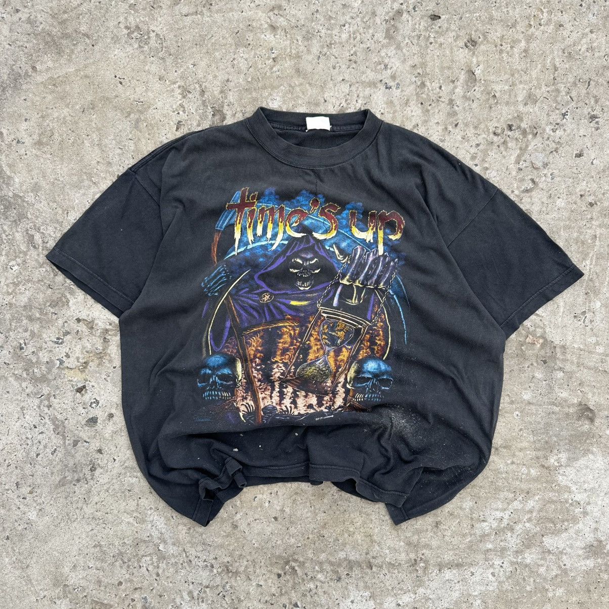 Goth Money Vintage Adult Time’s Up T-shirts Band Rock Punk Gothic Y2K Size US L / EU 52-54 / 3 - 1 Thumbnail