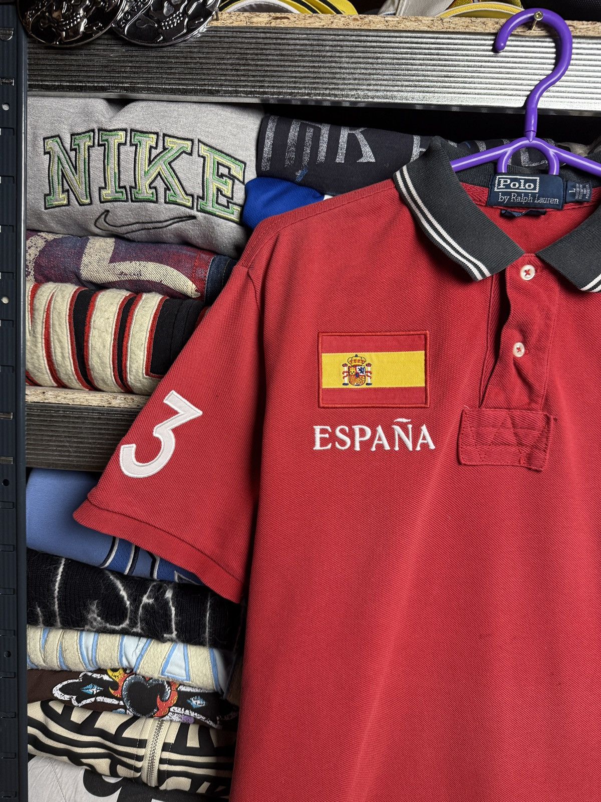 Polo Ralph Lauren × Vintage Vintage Polo T-Shirt Polo Ralph Lauren Espana Madrid PRL Size US L / EU 52-54 / 3 - 3 Thumbnail