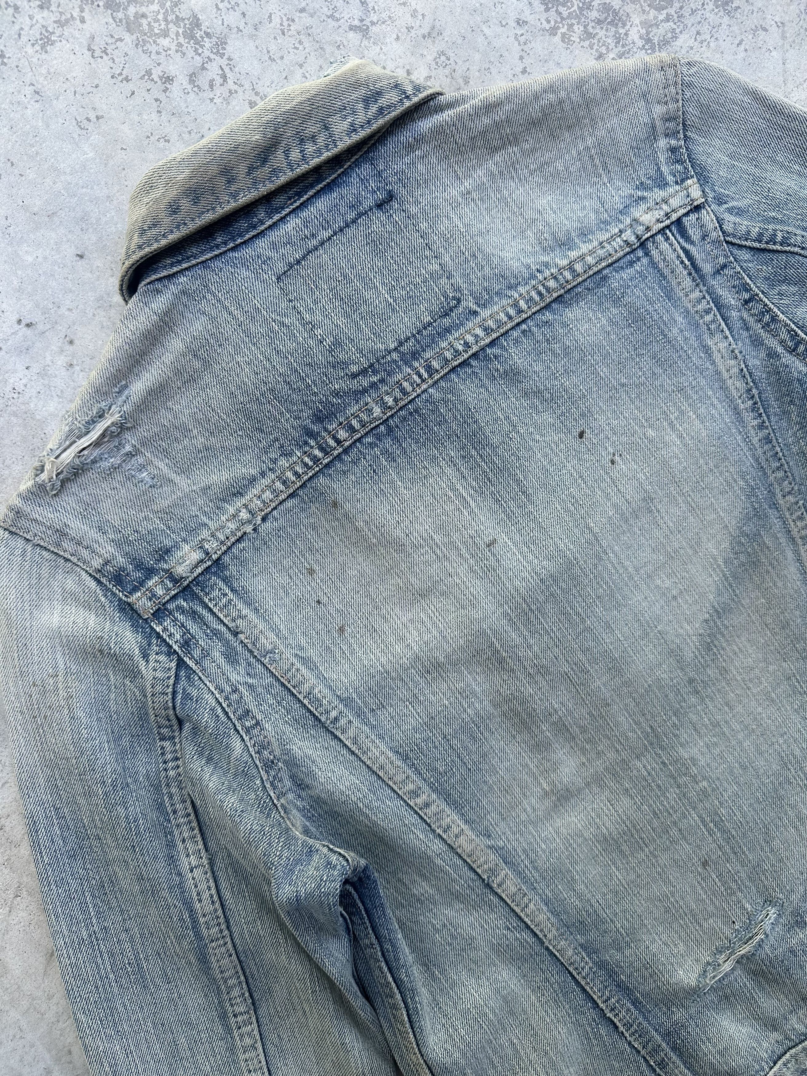 If Six Was Nine Vintage RNA Distressed Denim Snap Button Patina Jacket Jeans Size US M / EU 48-50 / 2 - 12 Thumbnail