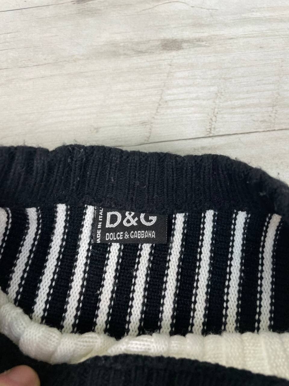 Dolce & Gabbana Vintage Dolce Gabbana Big Logo Knit Sweater Striped Size US M / EU 48-50 / 2 - 8 Thumbnail