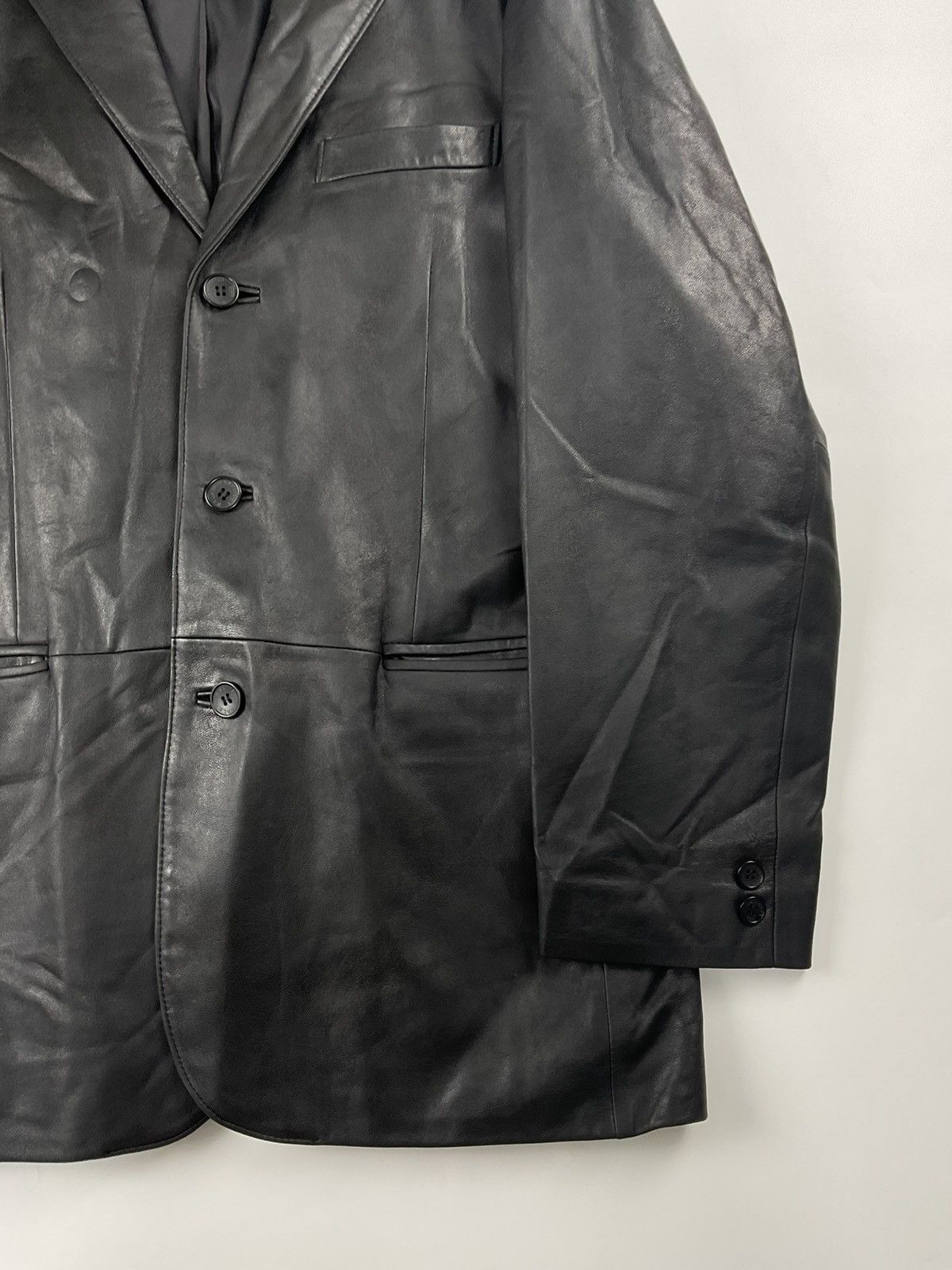 Balenciaga Vintage Balenciaga Leather Jacket Size US XL / EU 56 / 4 - 5 Thumbnail