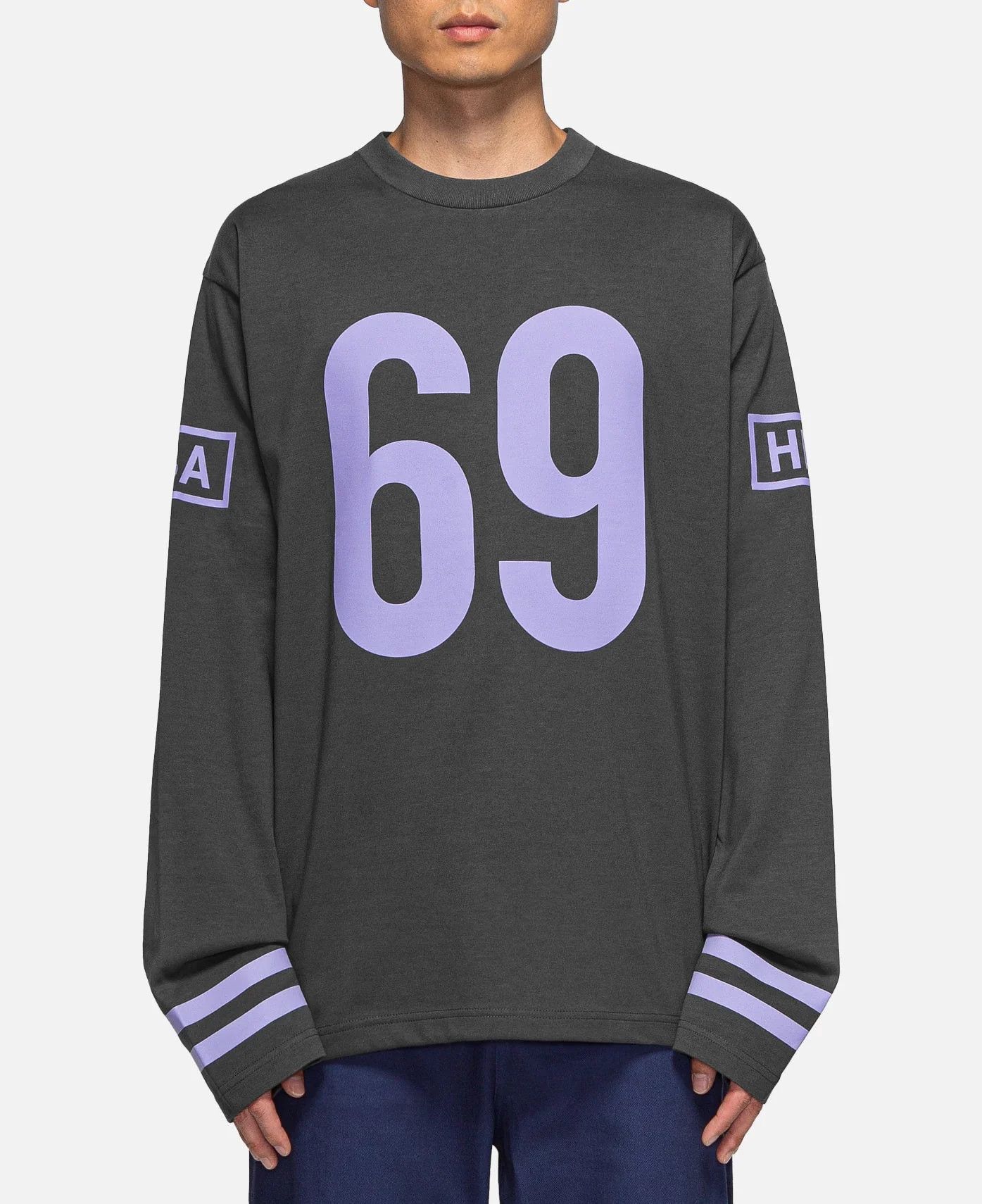 Hood By Air HBA Capsule Collection 69 BOX LOGO L/S T-SHIRT (CHARCOAL) Size US XL / EU 56 / 4 - 2 Thumbnail