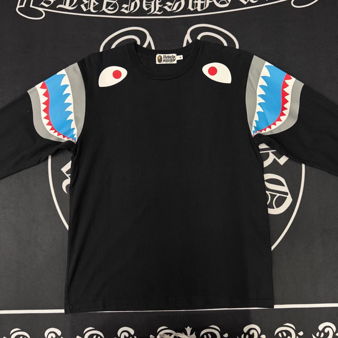 Bape BAPE Black Shark Long Sleeve Base Layer Q10 Size US M / EU 48-50 / 2 - 1 Thumbnail