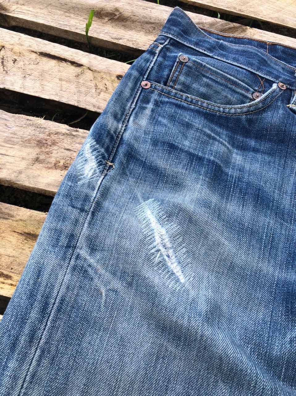 Polo Ralph Lauren × RRL Ralph Lauren × Vintage Polo by Ralph Lauren Denim Jeans Distressed Size US 33 - 9 Thumbnail