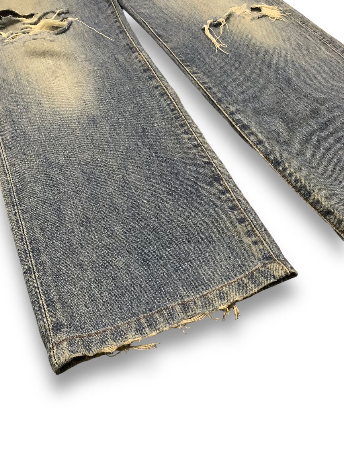 Edwin Vintage Edwin 503 Loose Fit Heavy Distressed Grunge Jeans Size US 32 / EU 48 - 9 Thumbnail