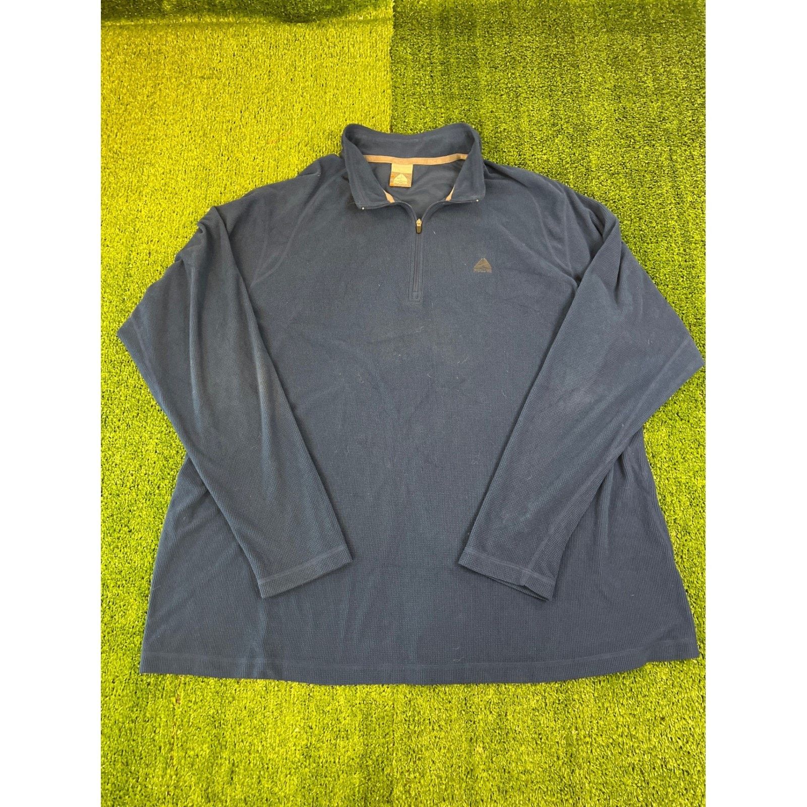 Nike ACG Nike ACG Mens XXL Blue Waffle Knit 1/4 Zip Pullover Size US XXL / EU 58 / 5 - 1 Thumbnail