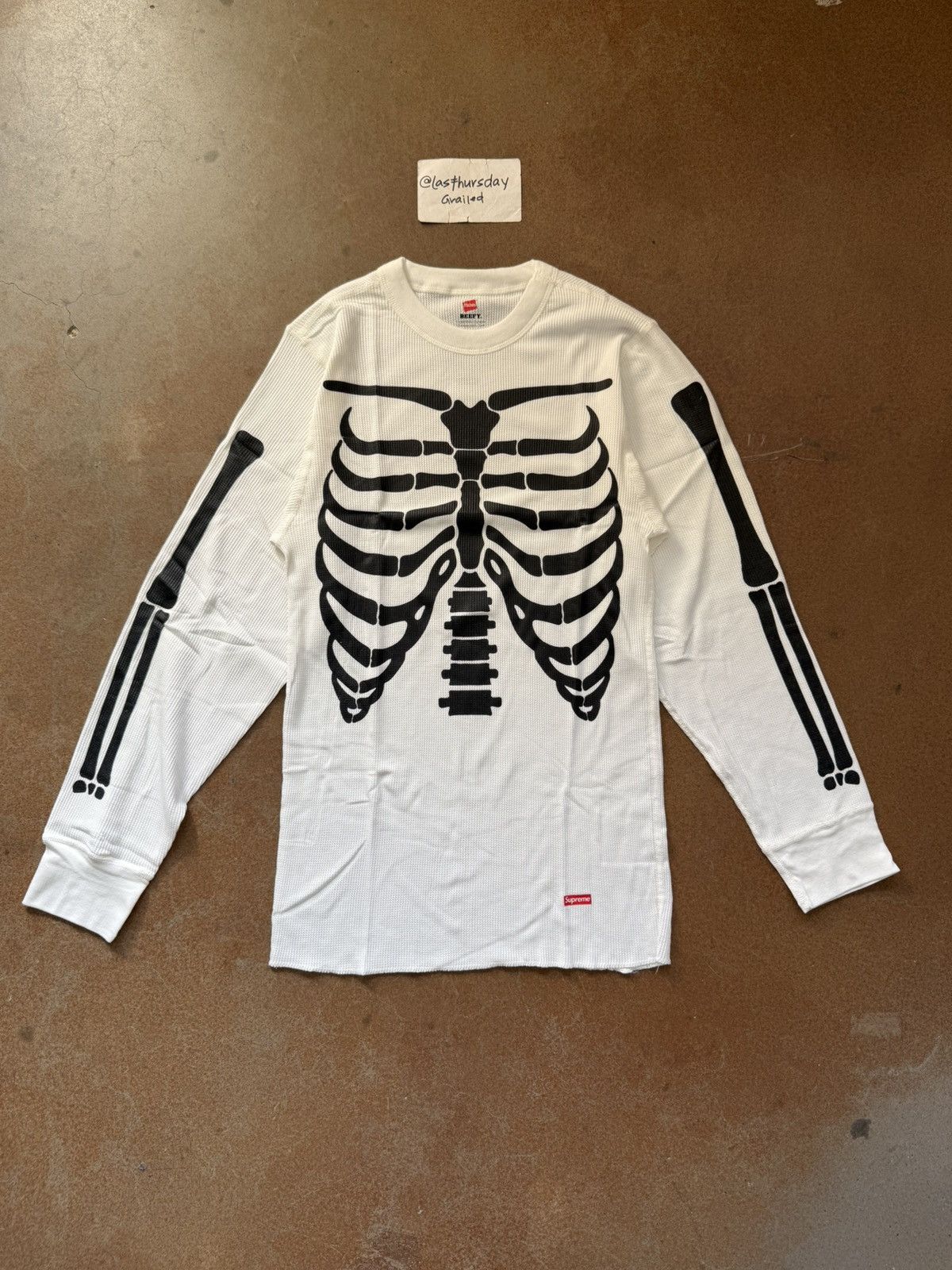 Hanes × Supreme Supreme x Hanes Bone Skeleton Thermal White XL