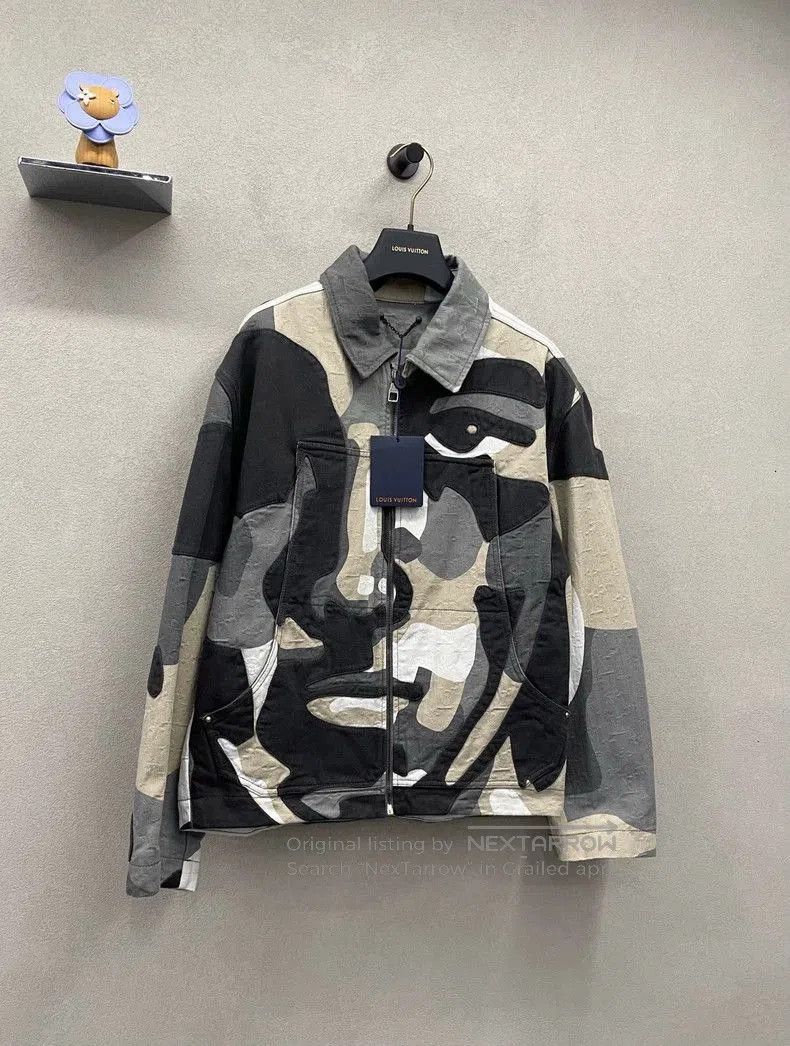 Louis Vuitton LV Camo Portrait Denim Jacket. Size US XL / EU 56 / 4 - 3 Thumbnail