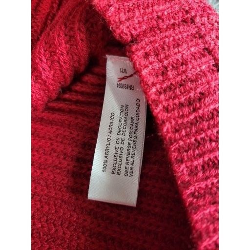 Other Debbie Morgan Red Pullover Rib Sweater Sz L Elbow Patches LS Size L / US 10 / IT 46 - 7 Thumbnail