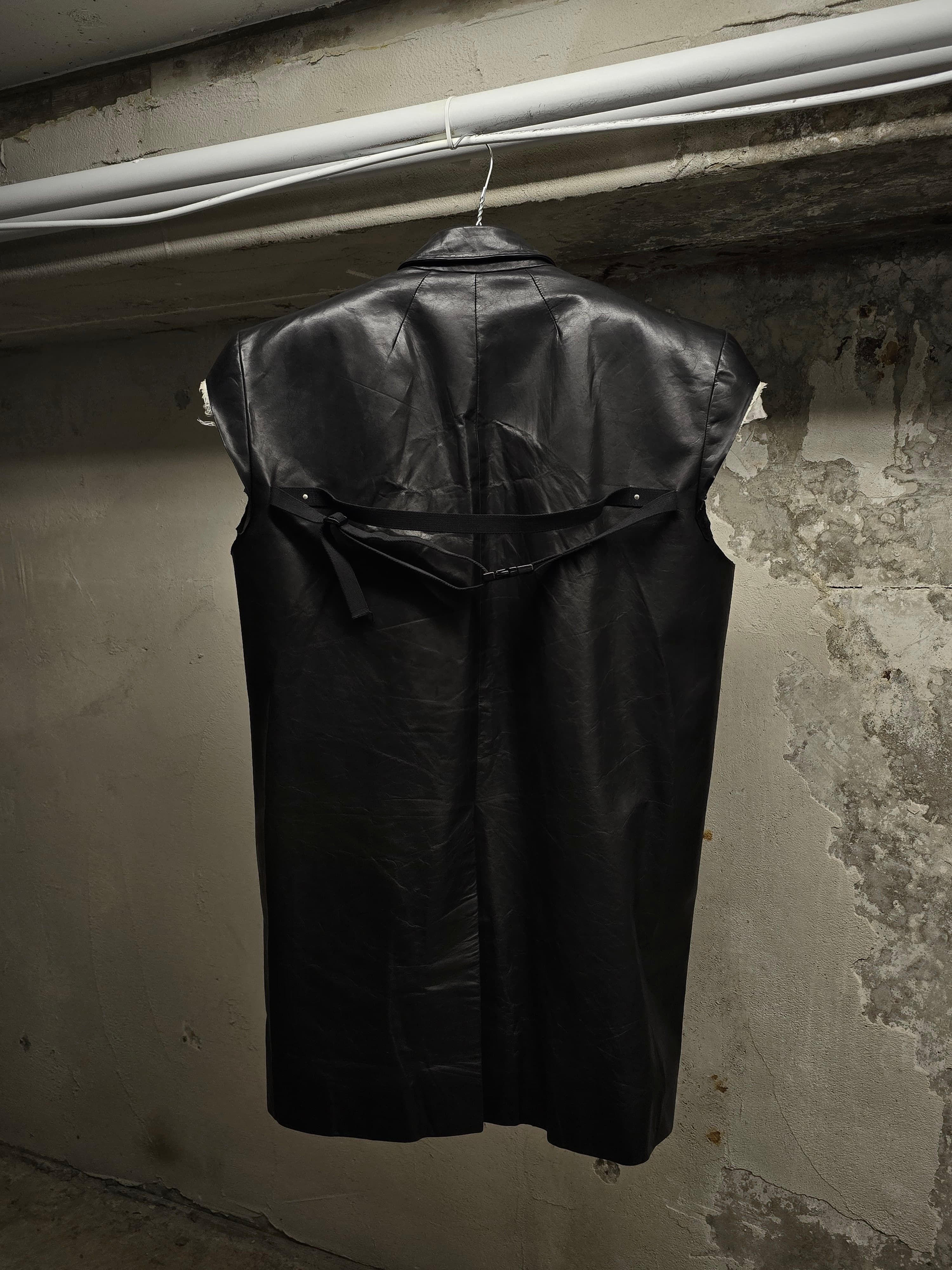 Rick Owens Rick Owens Tatlin Sleeveless Calf Leather Blazer Size US L / EU 52-54 / 3 - 8 Thumbnail