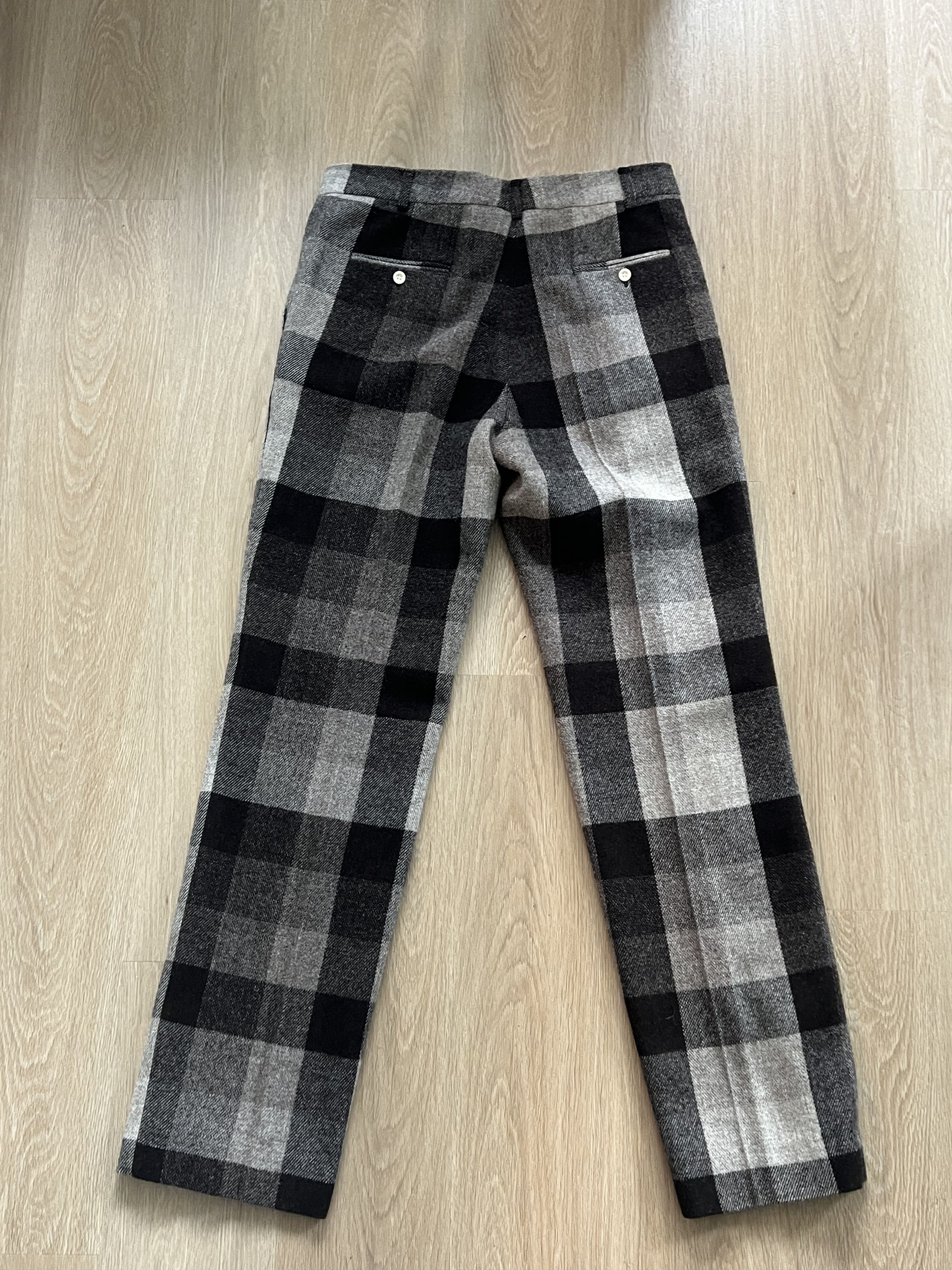 Acne Studios Acne Studios Wool Plaid Wide-Legged Trousers Sz 42 Size 28" / US 6 / IT 42 - 2 Thumbnail
