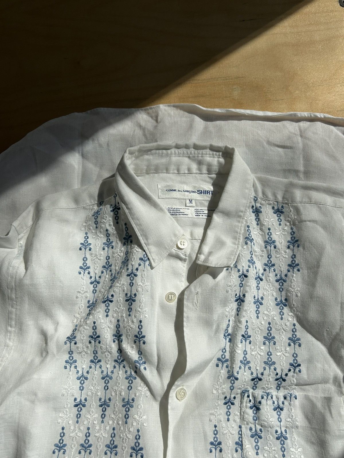Comme des Garcons Short-sleeved shirt Comme des Garçons Shirt [Embroidered - Preloved - Unisex] Size US L / EU 52-54 / 3 - 6 Thumbnail