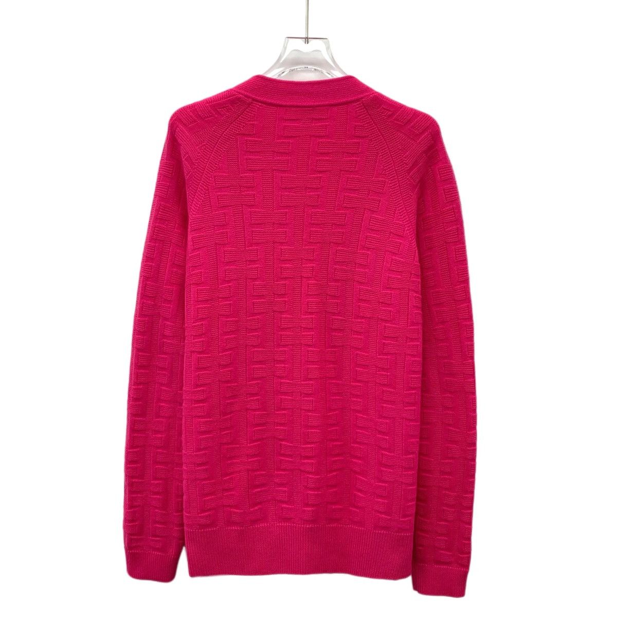 Hermes Hermes Rose Red V-neck Wool Long Sleeve Knitted Coat K26WX Size XS / US 0-2 / IT 36-38 - 2 Thumbnail