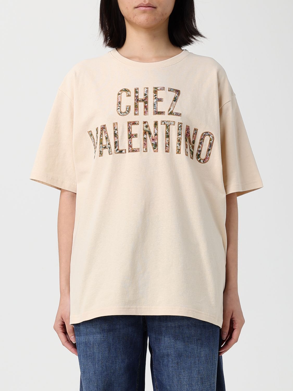 Valentino Valentino T-Shirt Woman Beige Size M / US 6-8 / IT 42-44 - 1 Thumbnail