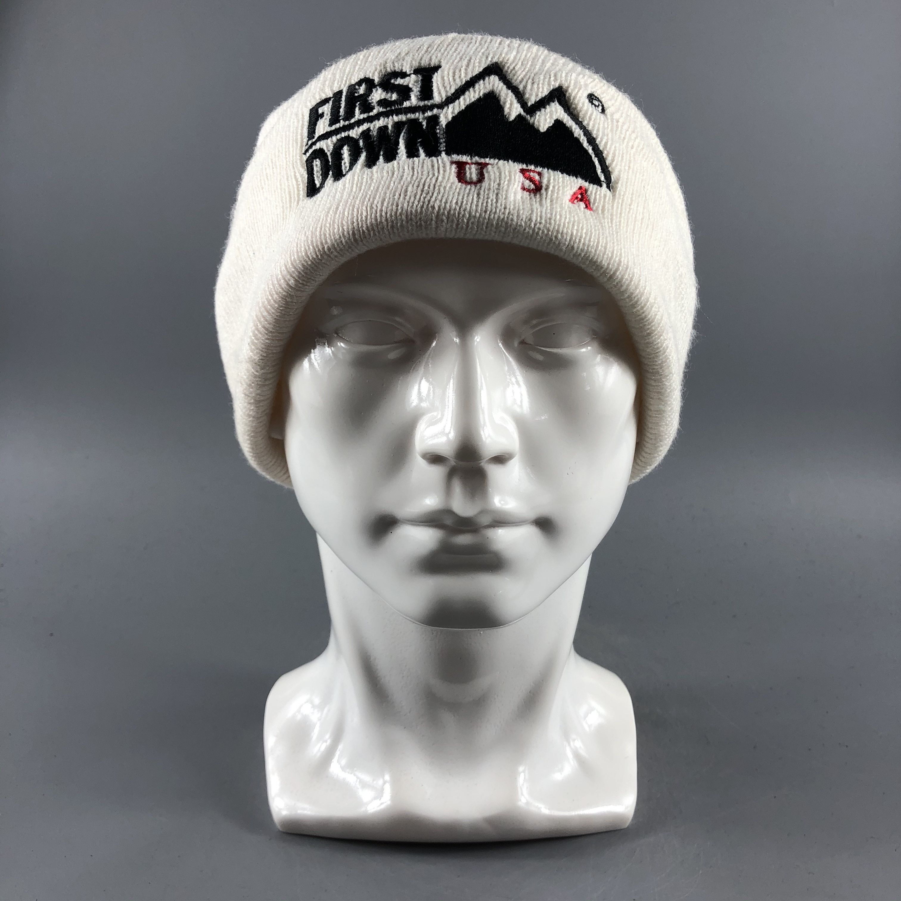 Vintage First Down Usa Beanie Snow Hat Snow Cap -D556 Size ONE SIZE - 6 Thumbnail