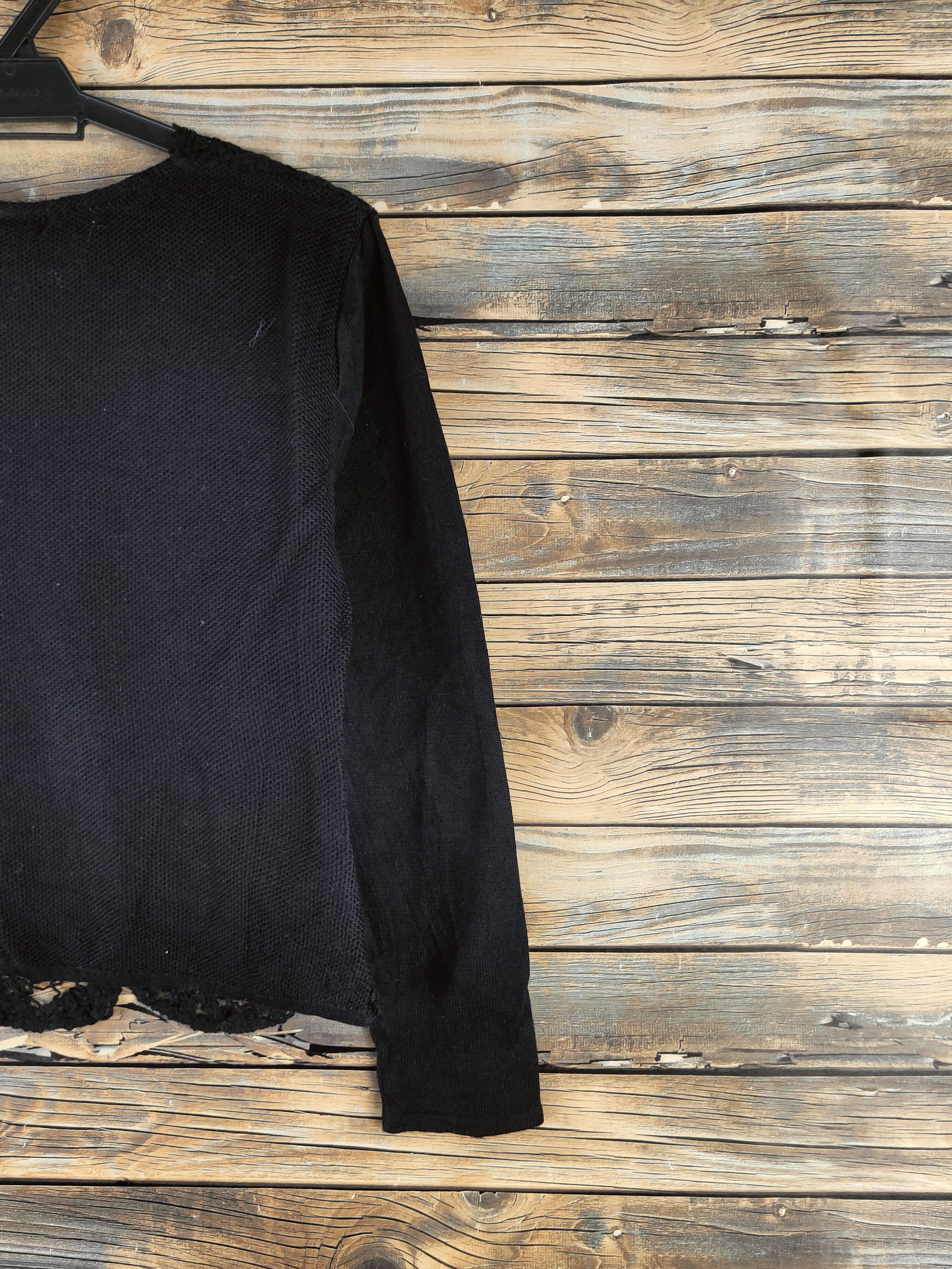 Japanese Brand DL Sugita Bis Black Knitwear Sweatshirts #46-939 Size M / US 6-8 / IT 42-44 - 9 Thumbnail