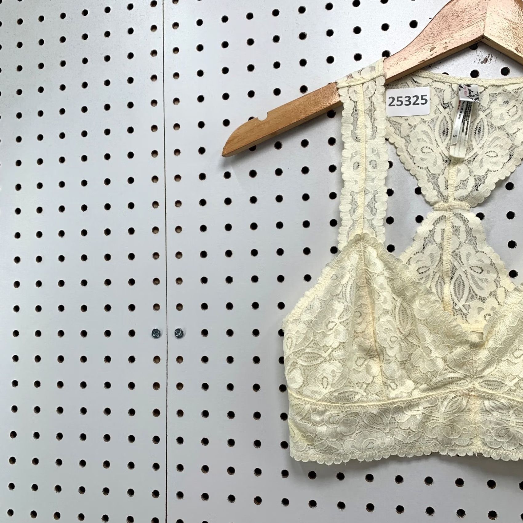 Free People Intimately Free People Galloon Nylon Lace Halter Bralette Beige Small 13x12 Size ONE SIZE - 3 Thumbnail