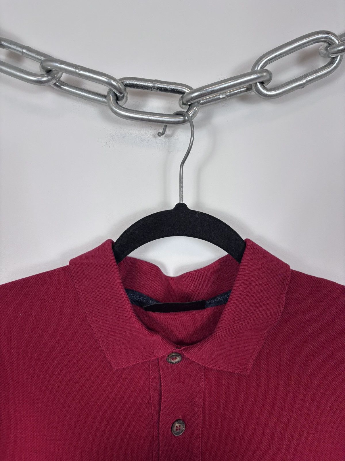Valentino Valentino Sport Vintage Men’s Red Long Sleeve Polo Shirt Size US M / EU 48-50 / 2 - 4 Thumbnail