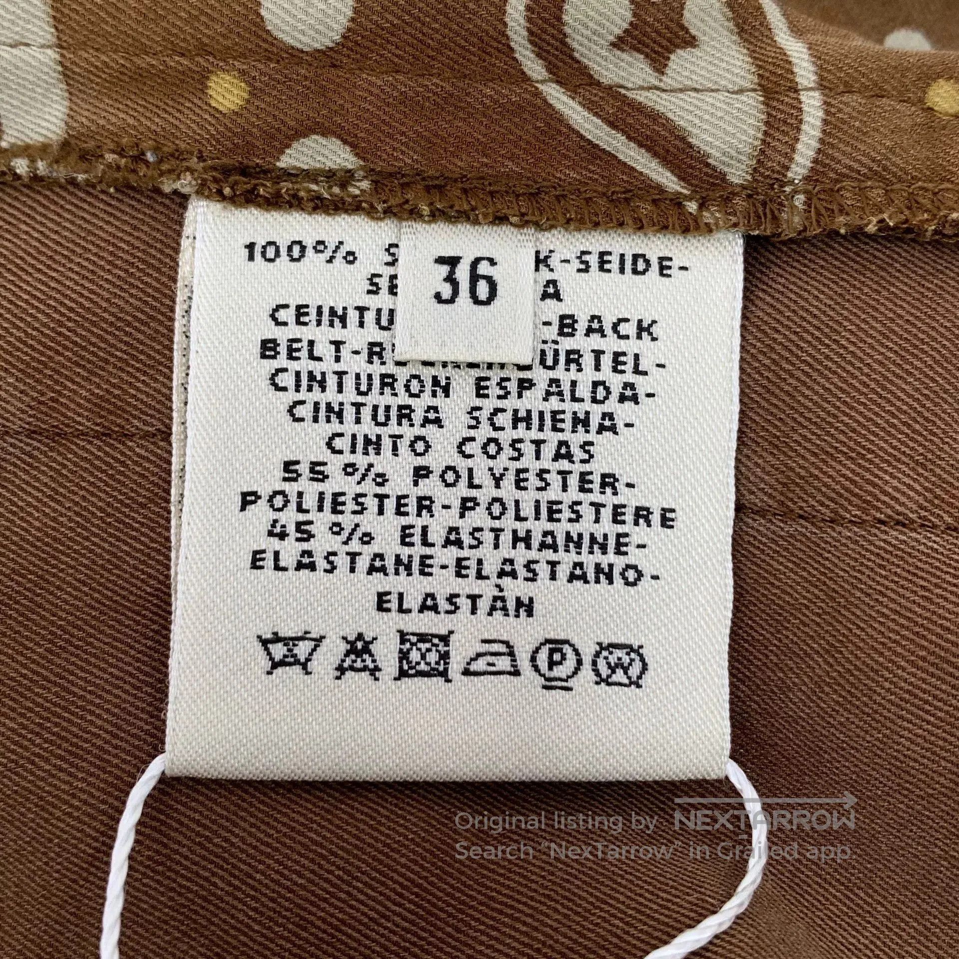 Hermes hermes brown silk polka dot pleated skirt. Size US 36 / EU 52 - 7 Thumbnail