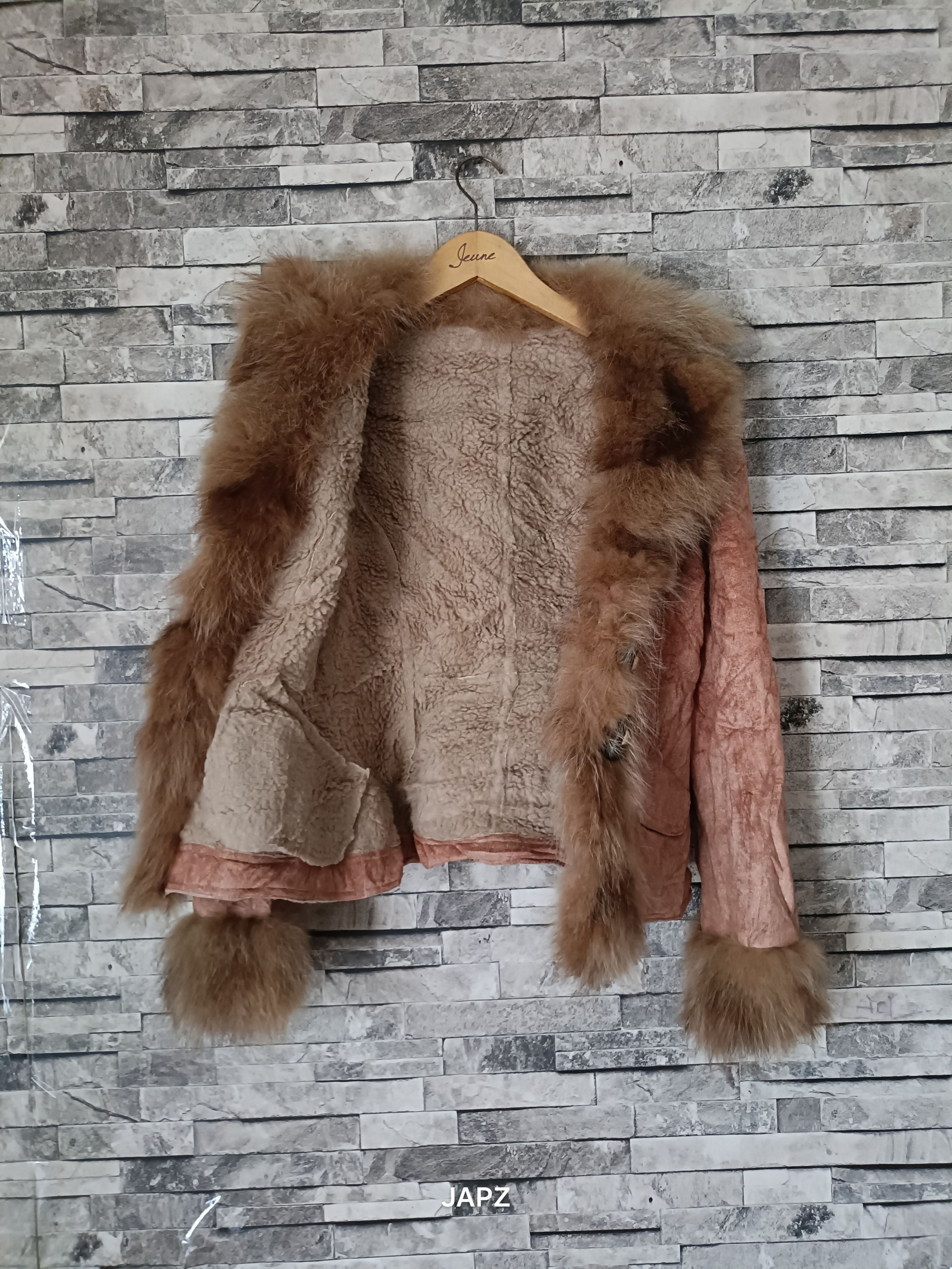 BRAHMIN Y2K Brahmin suede raccoon fur jacket Size S / US 4 / IT 40 - 6 Thumbnail