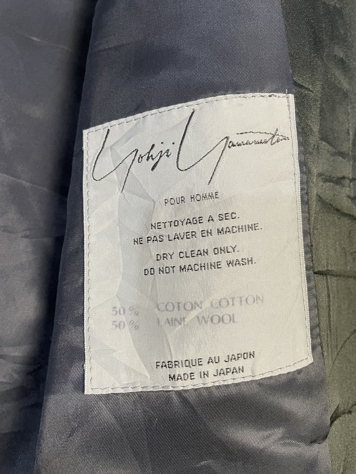 Yohji Yamamoto Vintage 90s Yohji Yamamoto Pour Homme Blazer Jacket Size US L / EU 52-54 / 3 - 7 Thumbnail
