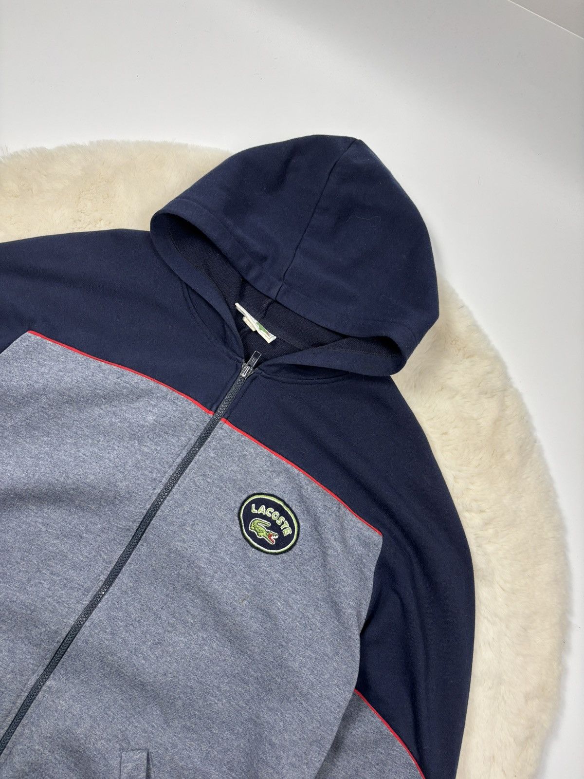 Lacoste × Vintage Chemise Lacoste Vintage 80’s Zip Hoodie Very Rare Size 5 Y2K Size US L / EU 52-54 / 3 - 3 Thumbnail