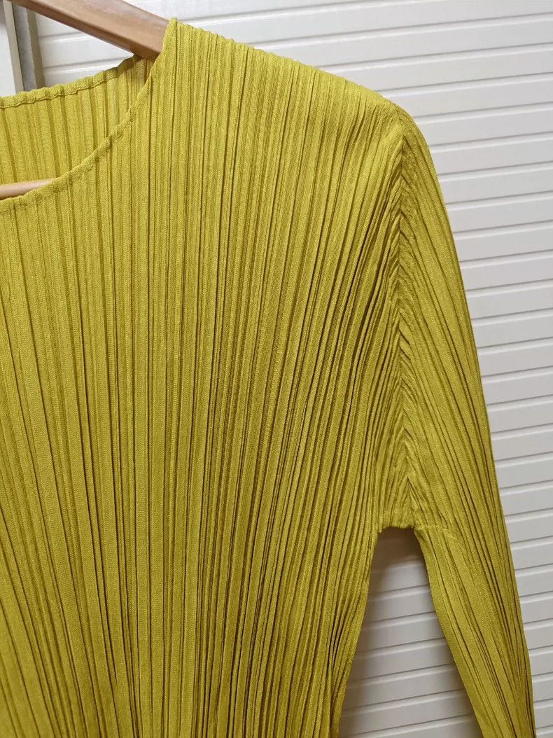 Issey Miyake Issey Miyake Yellow pleated top Size L / US 10 / IT 46 - 5 Thumbnail