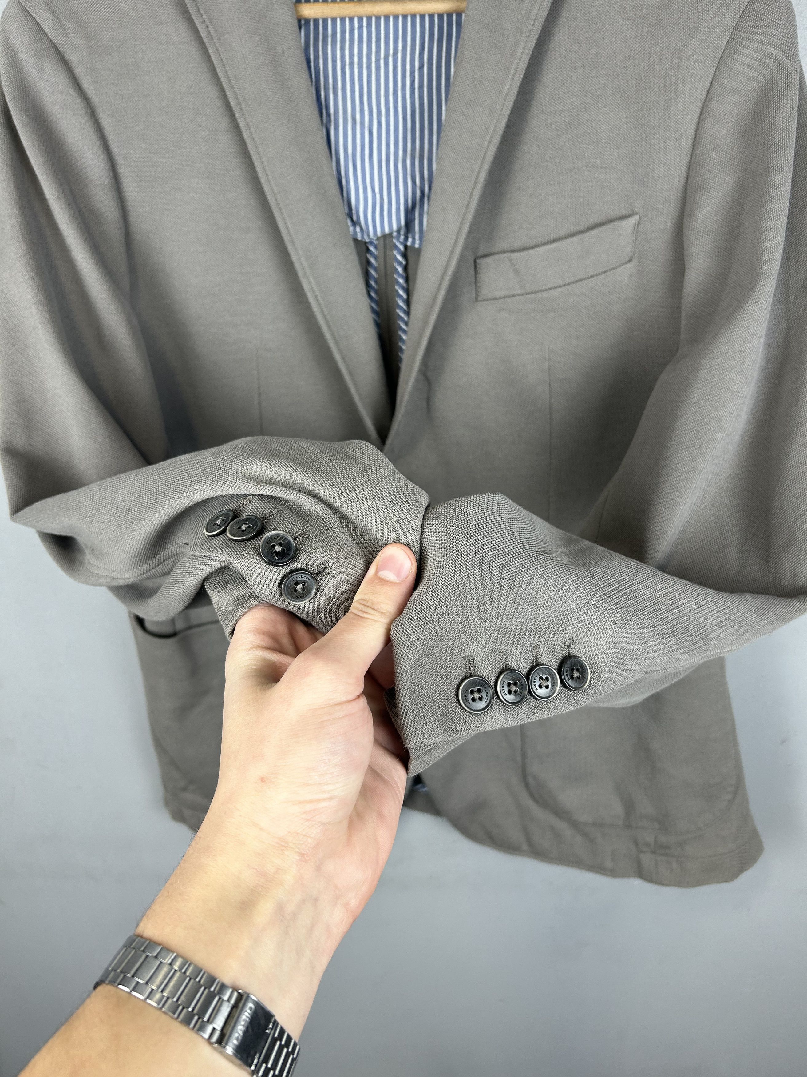 Hackett Hackett Piquet Blazer London Jacket 945 Grey Men's 42L Size Size 42L - 13 Thumbnail