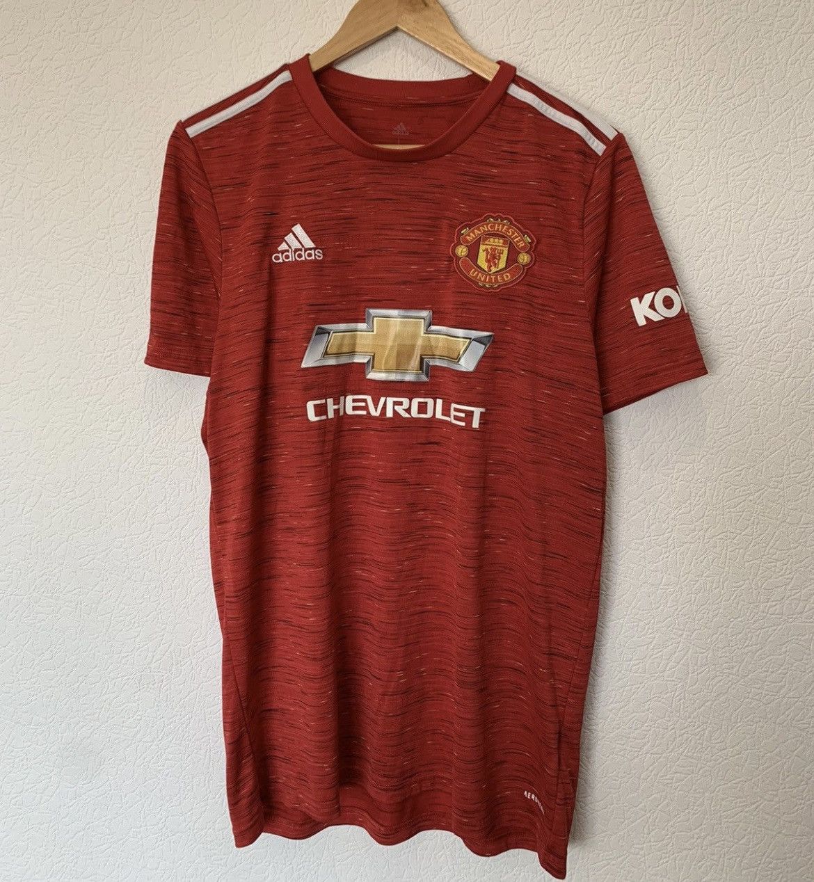 Adidas MANCHESTER UNITED ADIDAS 2020/2021 HOME KIT SOCCER JERSEY Size US L / EU 52-54 / 3 - 1 Thumbnail