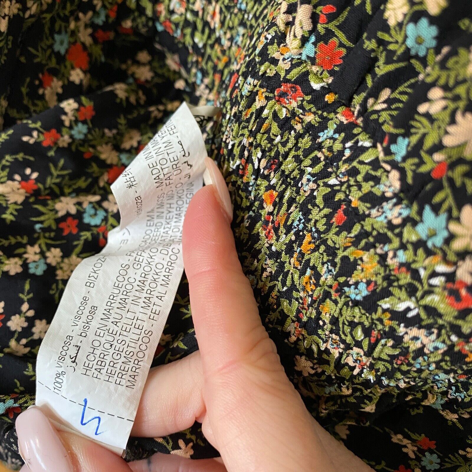 Zara Zara Black Multi Floral Tiered Ruffle Mini Tie Front Small Size S / US 4 / IT 40 - 9 Thumbnail