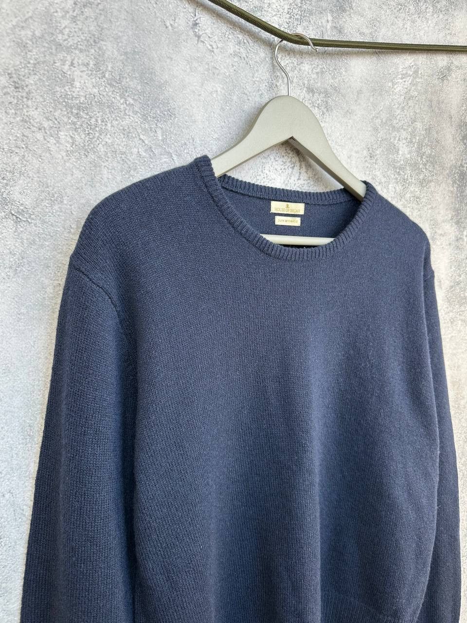 Other House of Bruar Pure Lambswool Crew Neck Sweater Navy Jumper Size US L / EU 52-54 / 3 - 3 Thumbnail