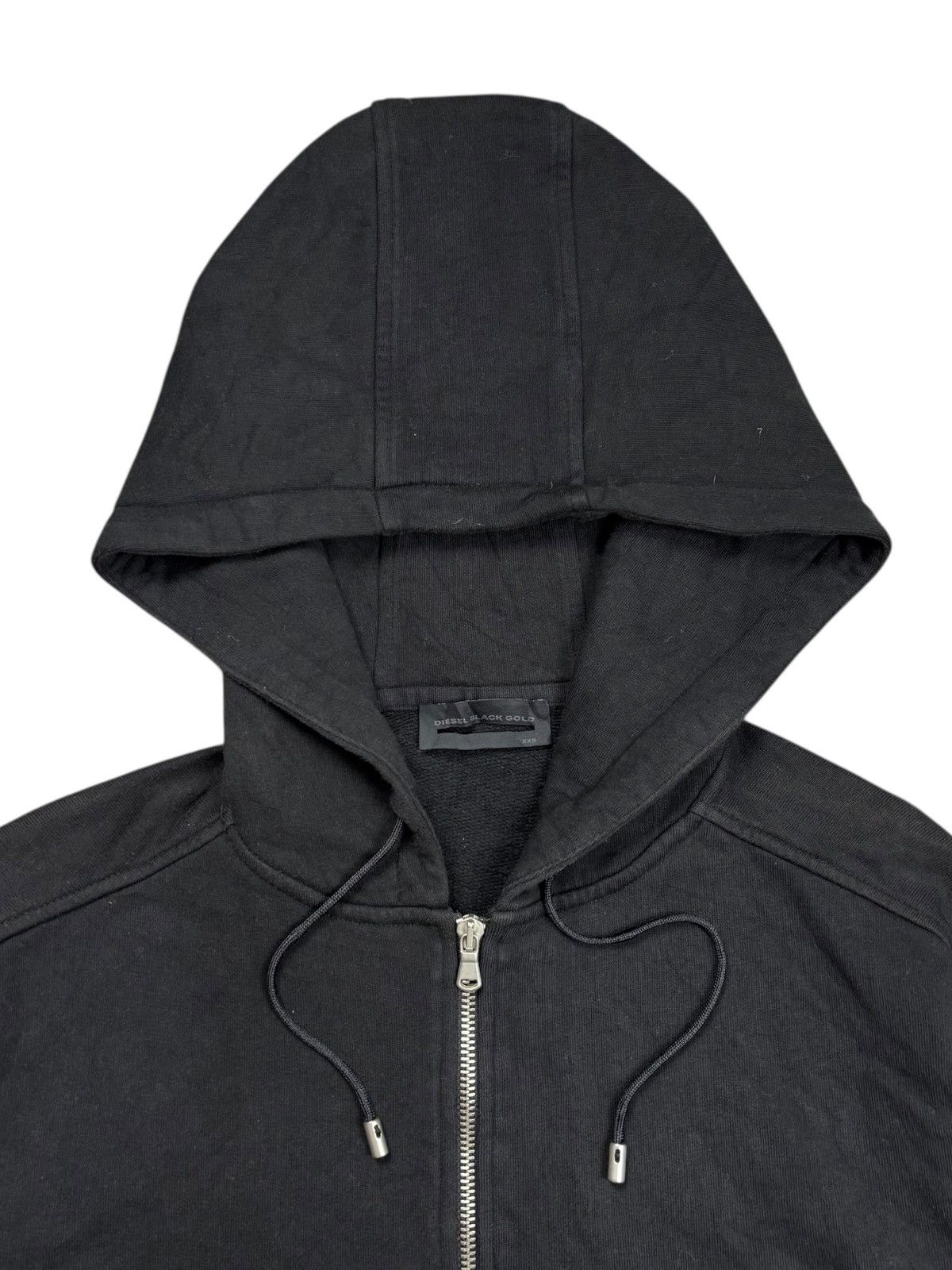 KMRii 2000s Diesel Black Gold - Side Lace Gothic Style Zip Hoodie Size US S / EU 44-46 / 1 - 5 Thumbnail