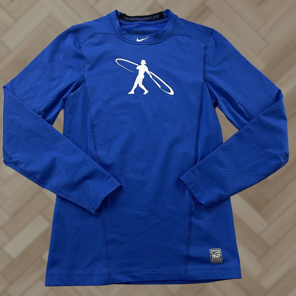 Nike Nike Pro Swingman Fitted Hyperwarm Lite Long Sleeve Shirt Men’s Small Blue Size US S / EU 44-46 / 1 - 1 Thumbnail